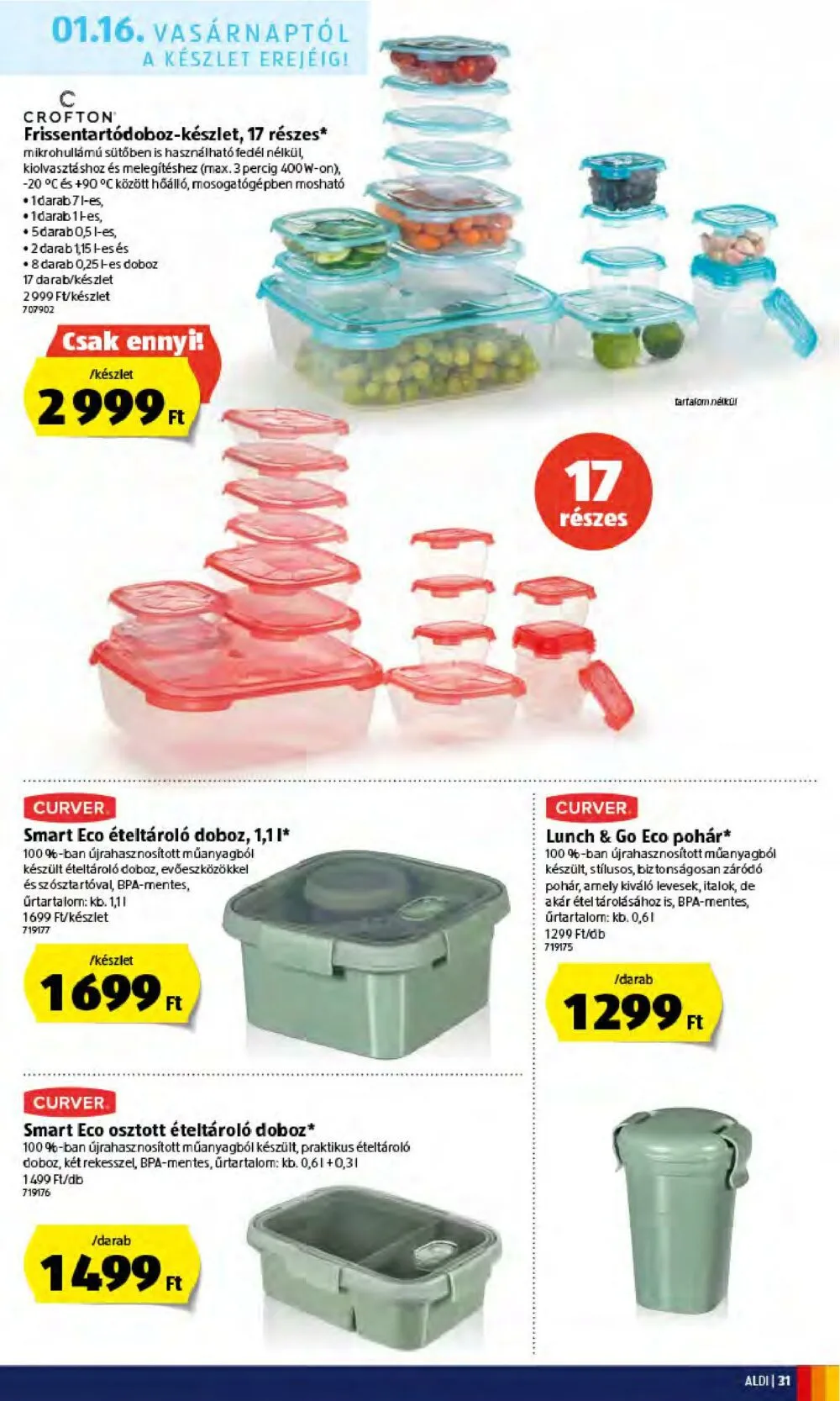 Aldi akciós újság 01.13–01.19 – 31. oldal