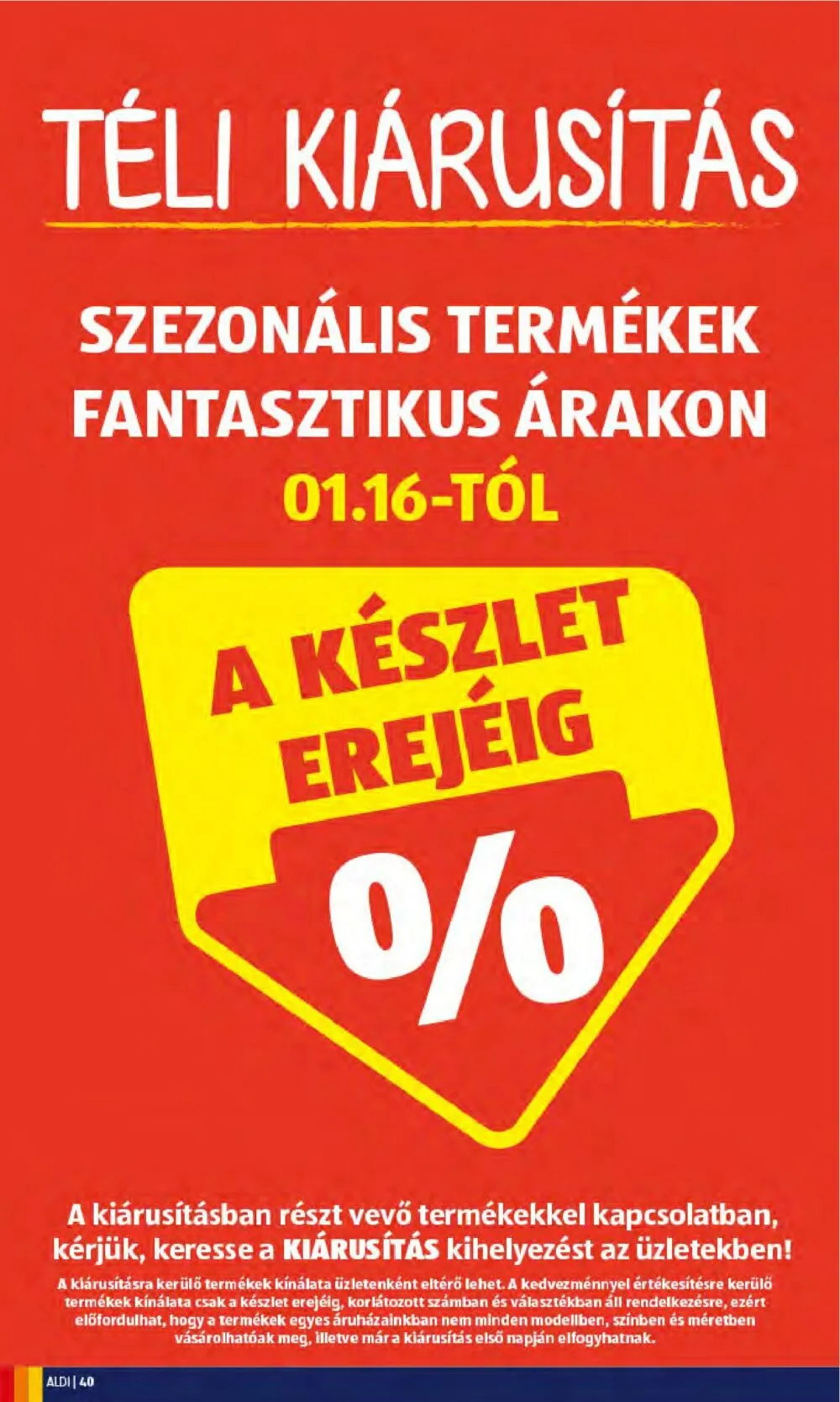Aldi akciós újság 01.13–01.19 – 40. oldal