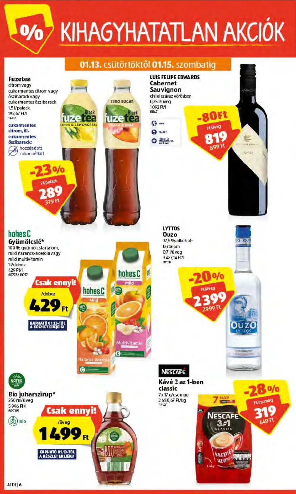 Aldi akciós újság 01.13–01.19 – 6. oldal