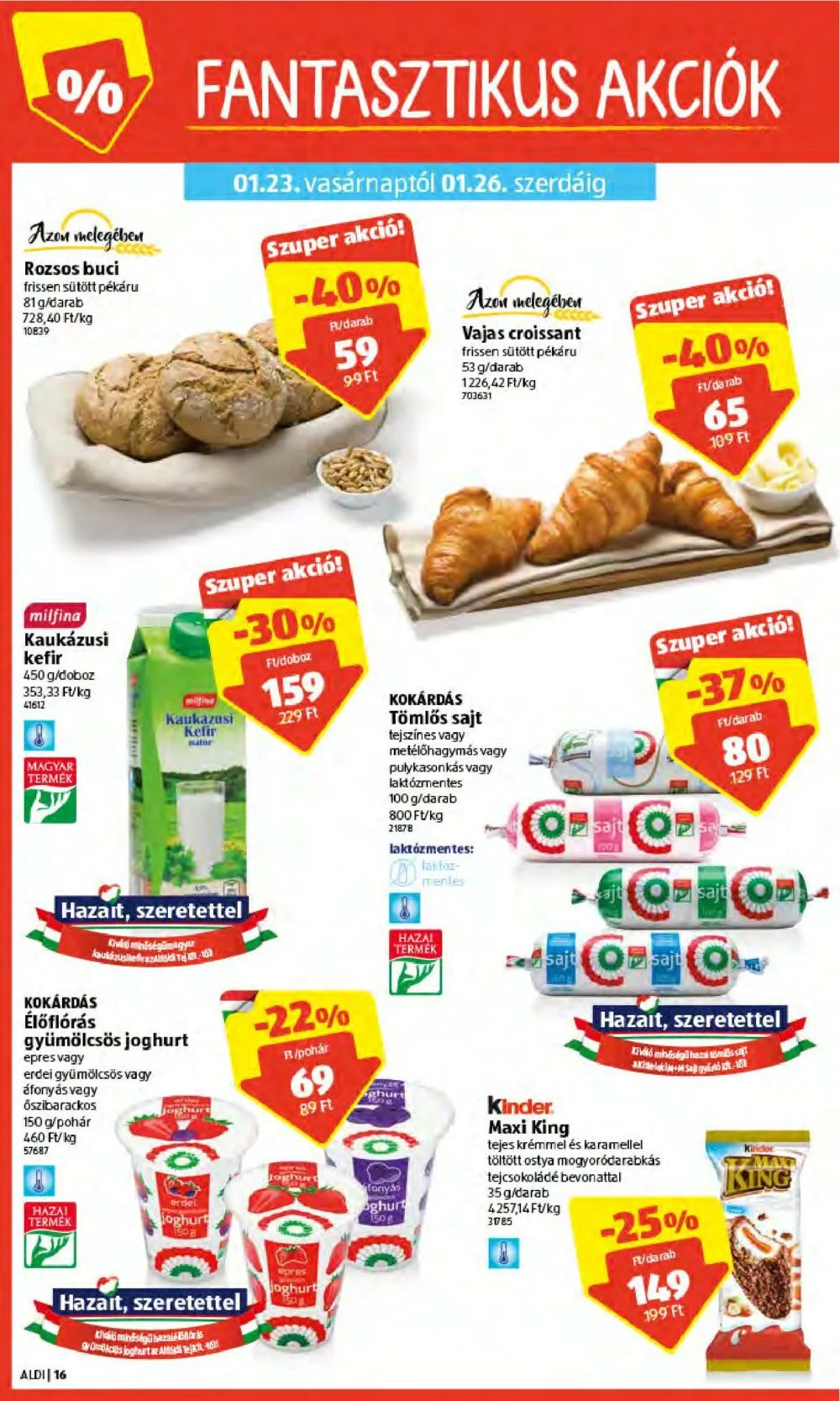 Aldi akciós újság 01.20–01.26 – 16. oldal