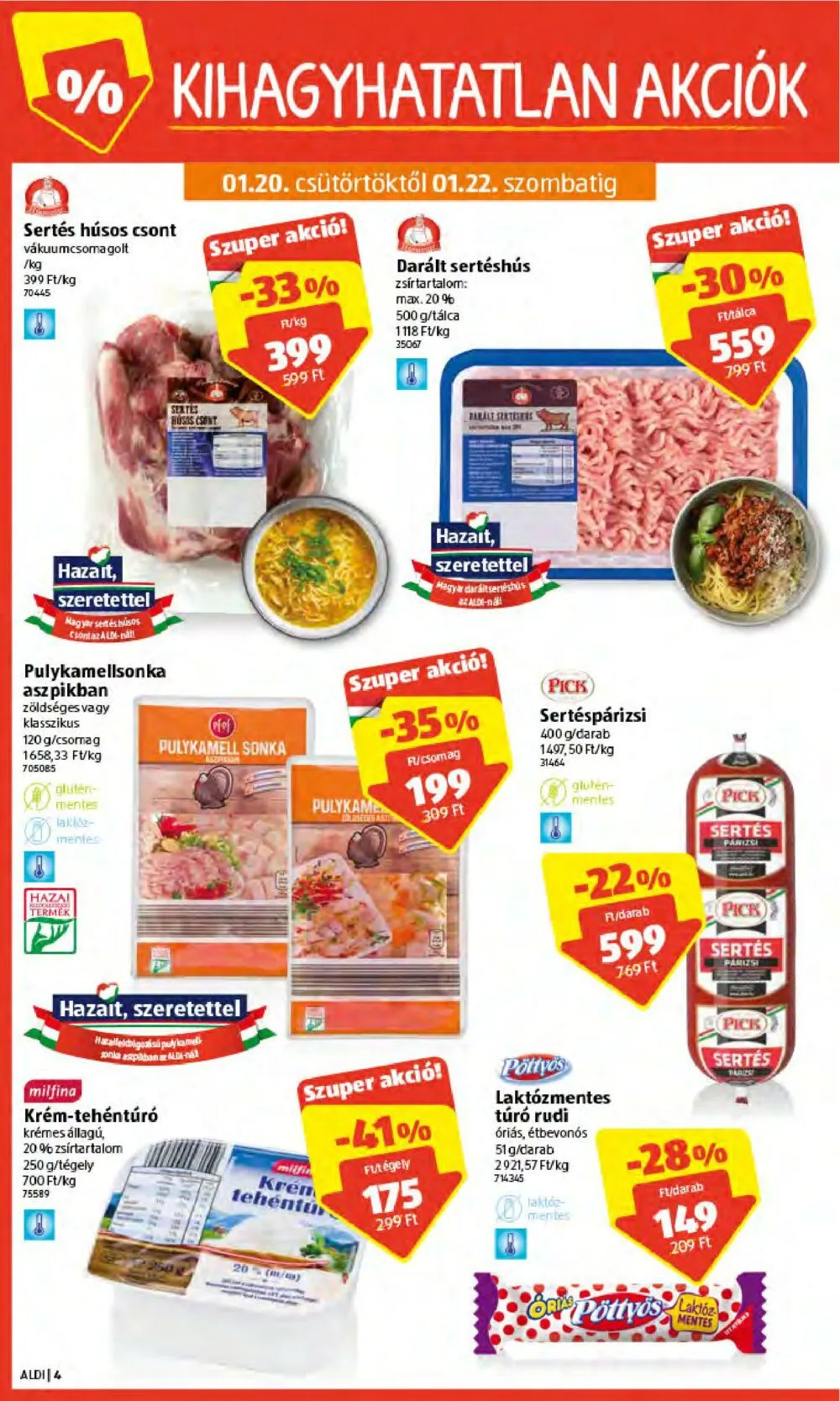 Aldi akciós újság 01.20–01.26 – 4. oldal