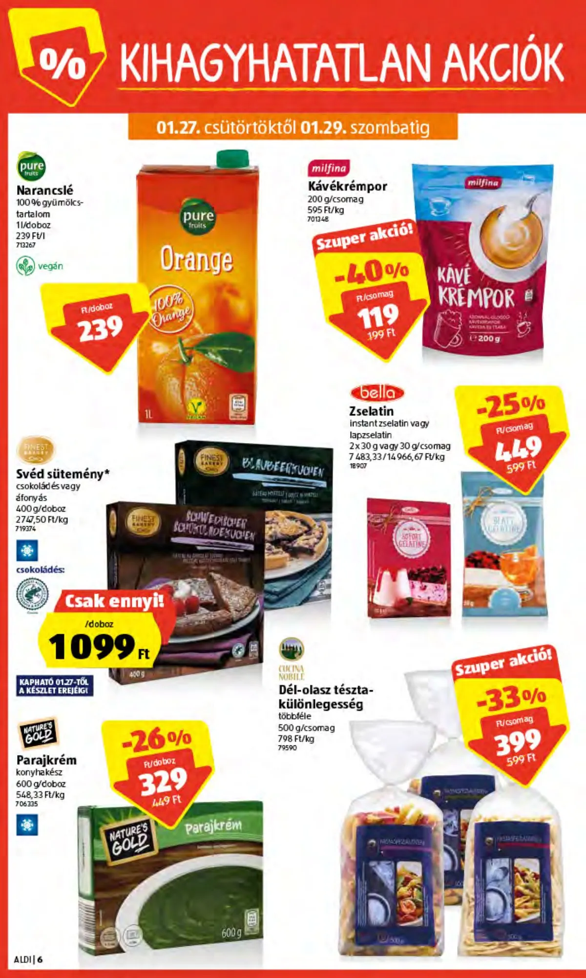 Aldi akciós újság 01.27–02.02 – 6. oldal