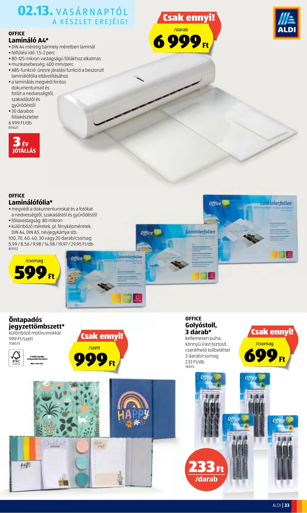Aldi akciós újság 02.10–02.16 – 33. oldal