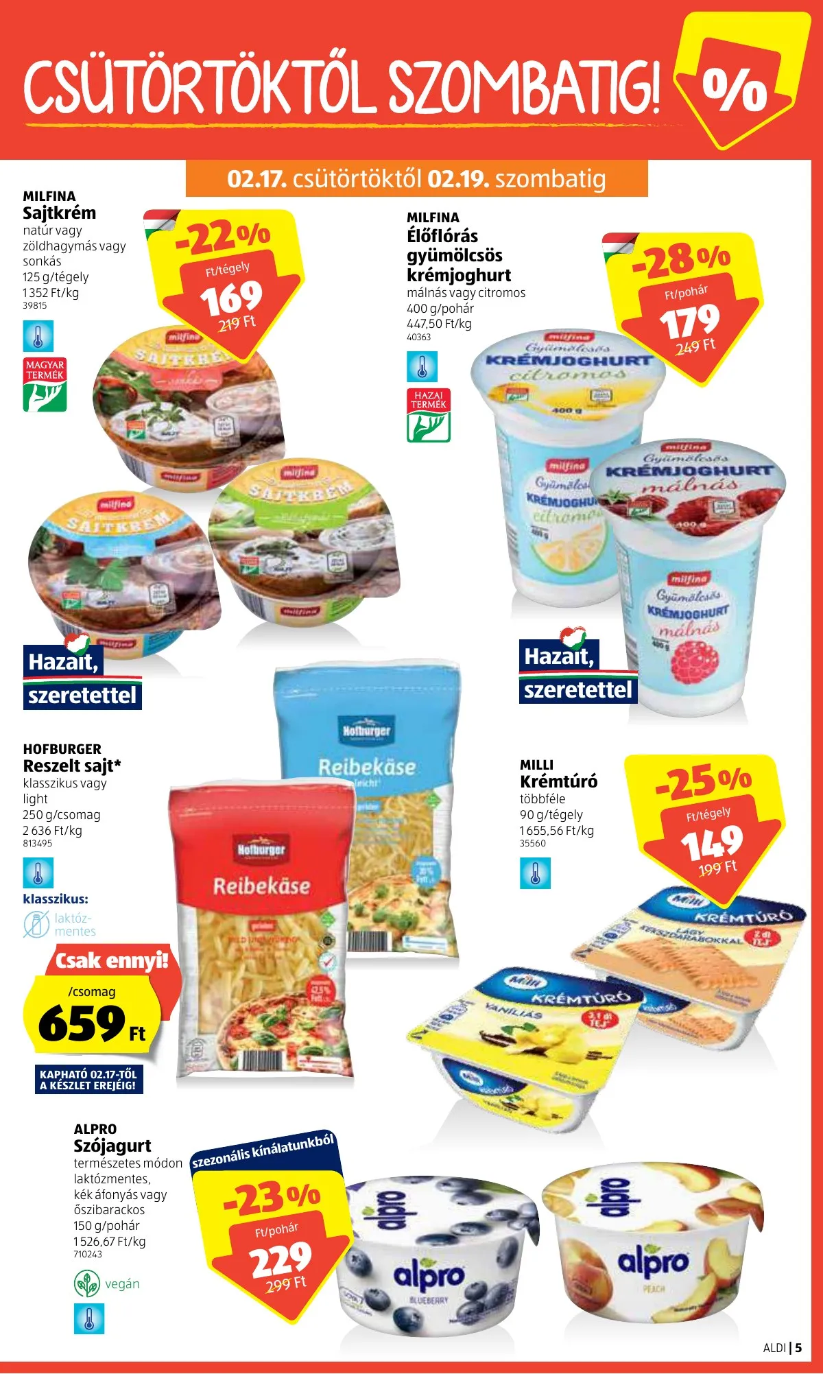 Aldi akciós újság 02.17–02.23 – 5. oldal