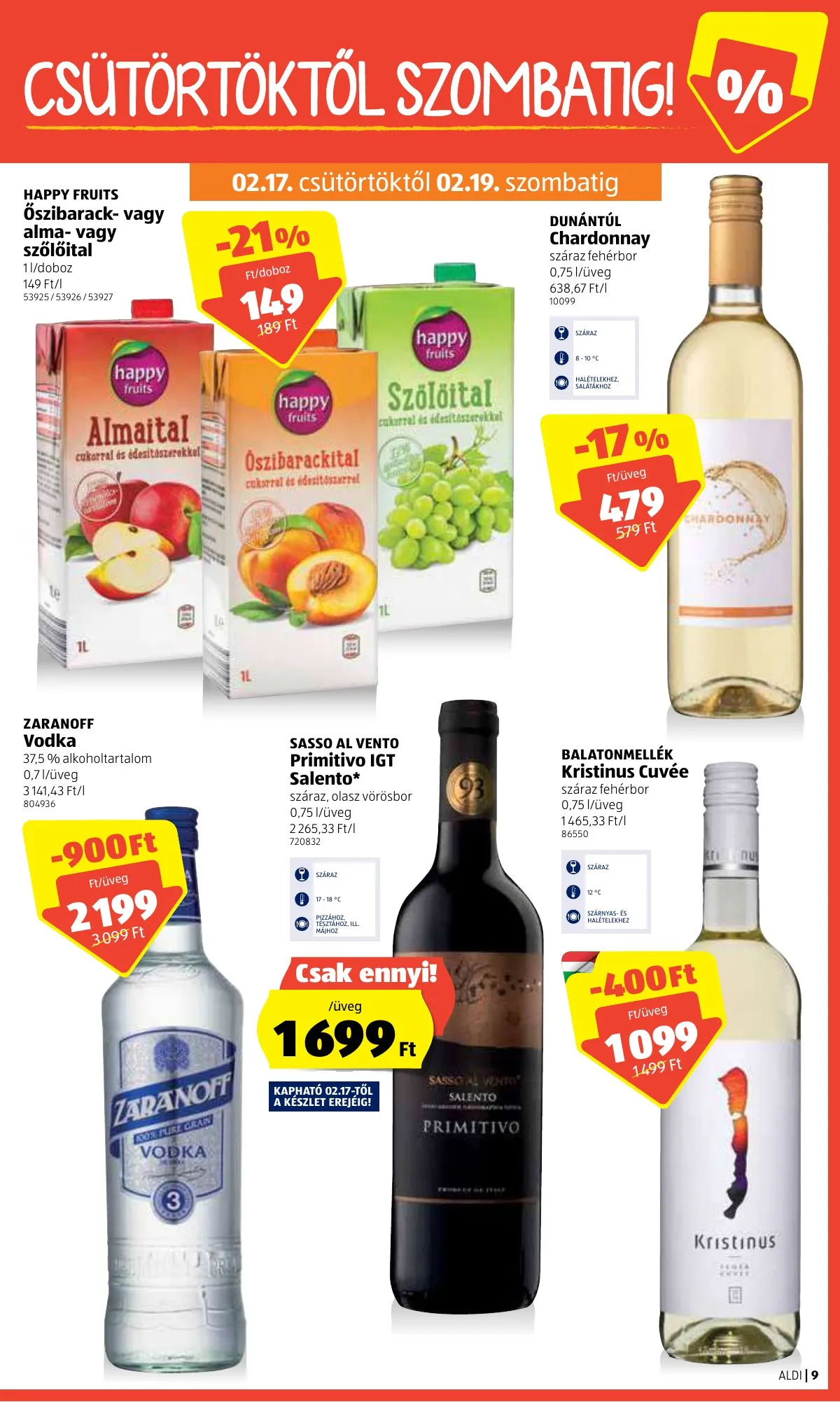 Aldi akciós újság 02.17–02.23 – 9. oldal