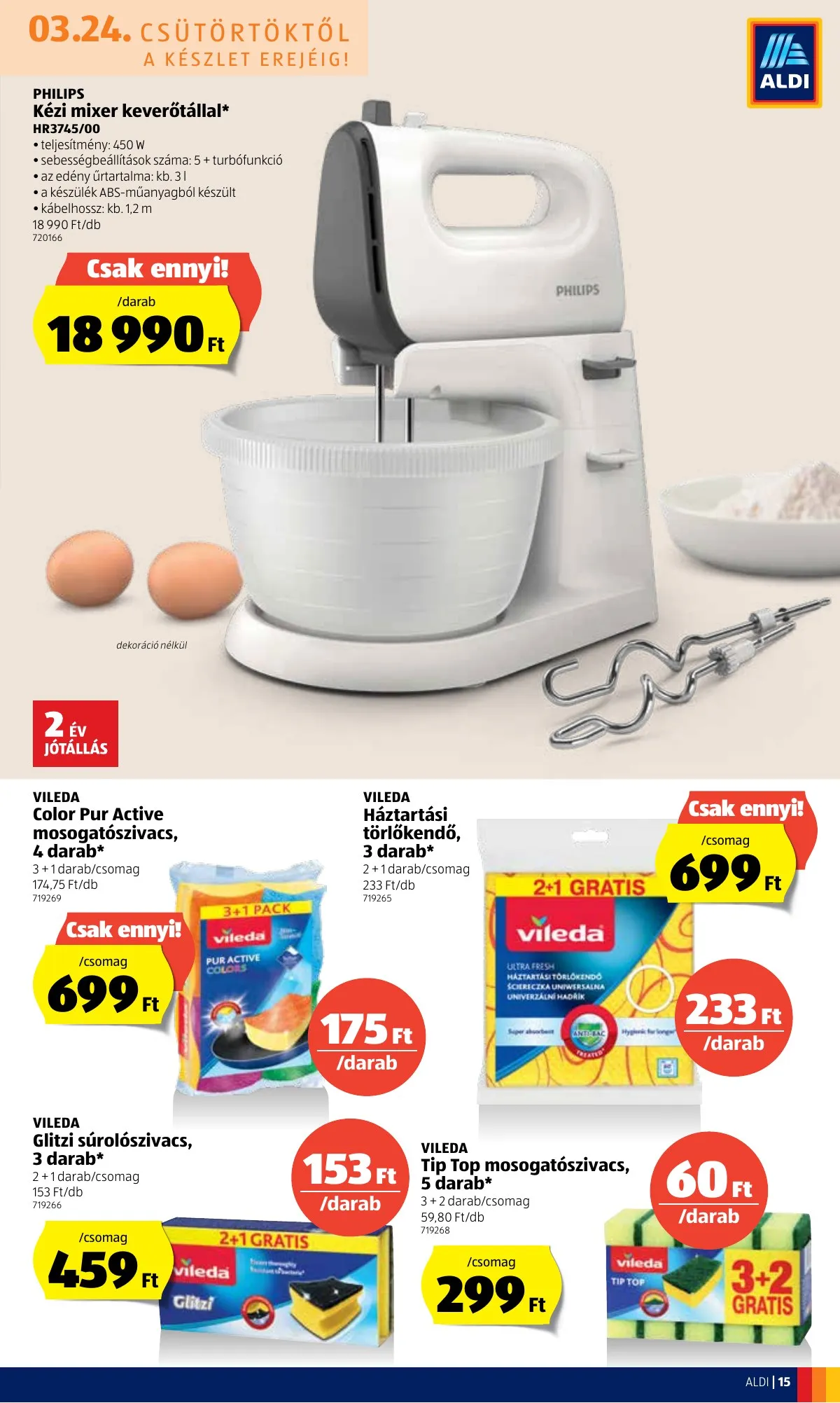 Aldi akciós újság 03.24–03.30 – 15. oldal