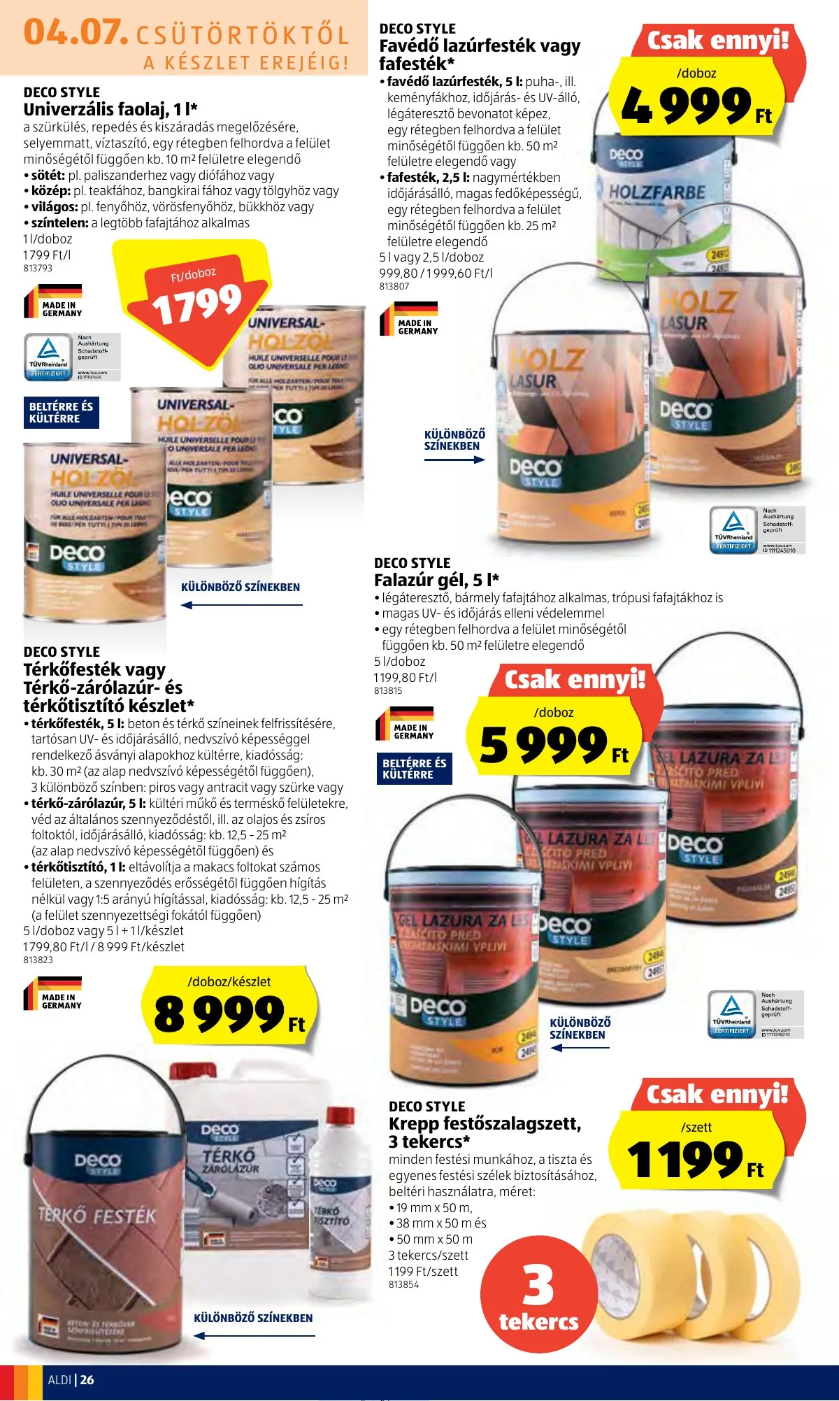 Aldi akciós újság 04.07–04.16 – 26. oldal