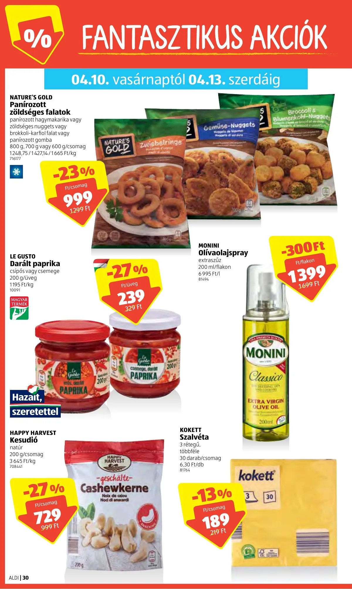 Aldi akciós újság 04.07–04.16 – 30. oldal