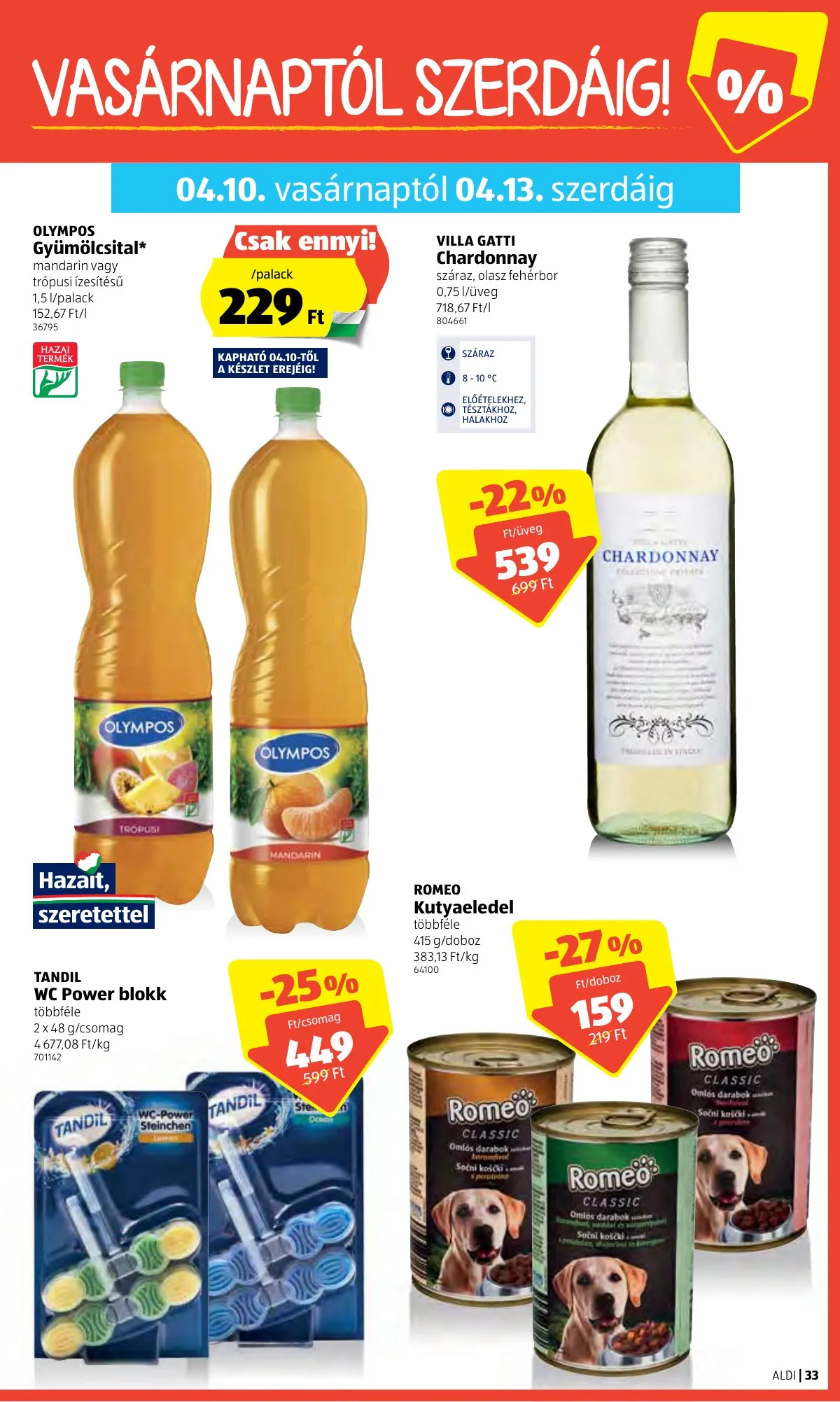 Aldi akciós újság 04.07–04.16 – 33. oldal