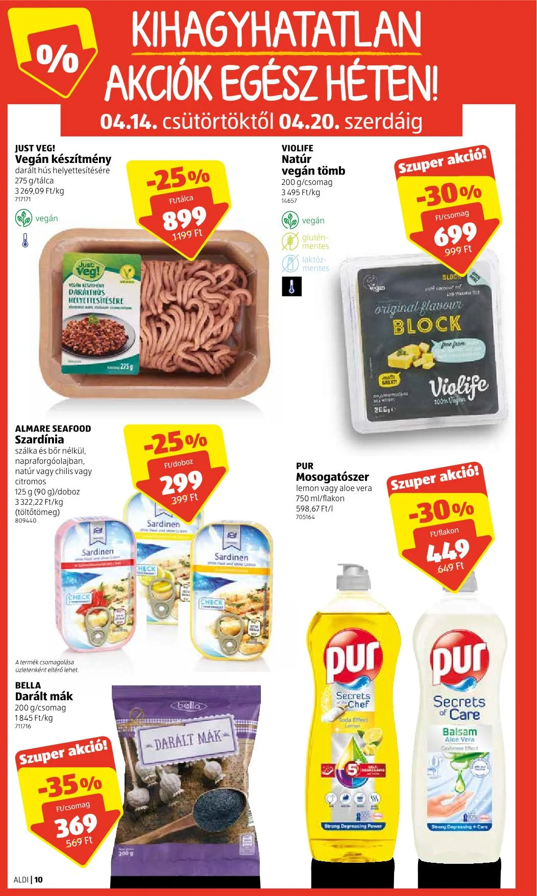 Aldi akciós újság 04.14–04.20 – 10. oldal