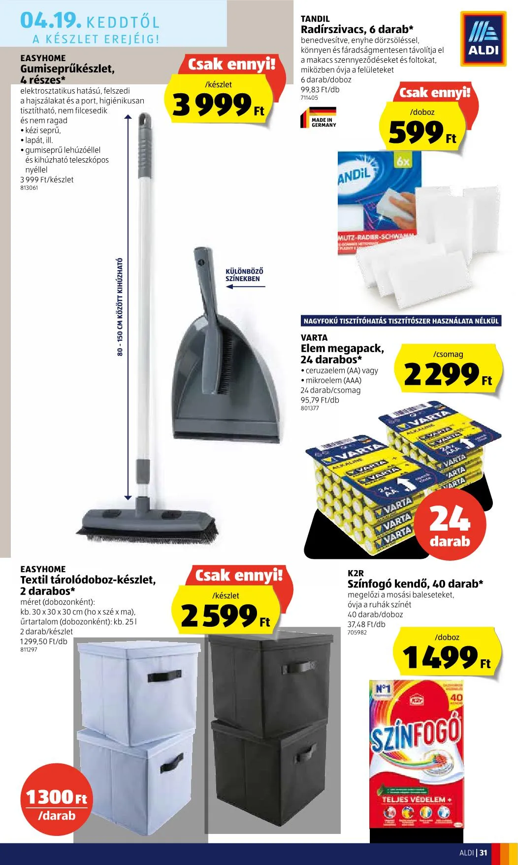 Aldi akciós újság 04.14–04.20 – 31. oldal