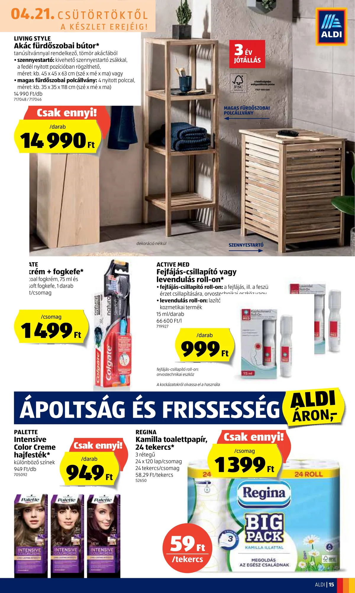 Aldi akciós újság 04.21–04.27 – 15. oldal