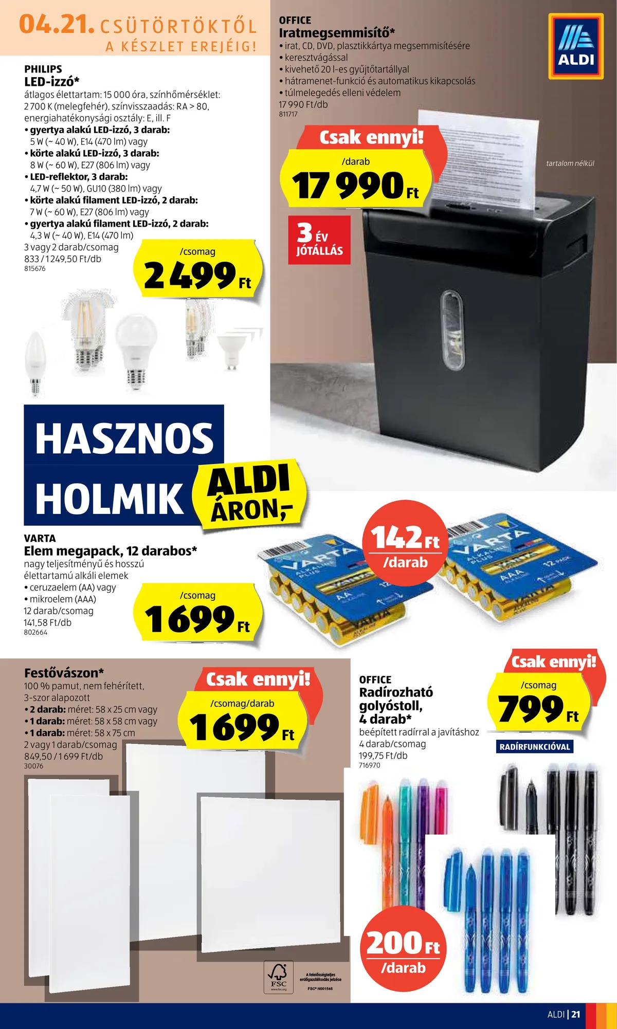 Aldi akciós újság 04.21–04.27 – 21. oldal