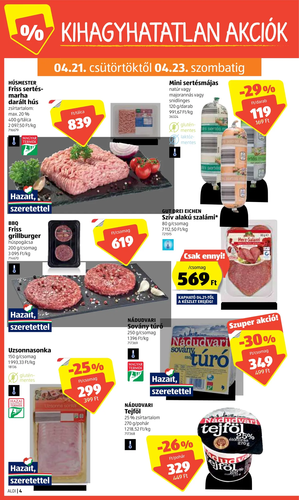 Aldi akciós újság 04.21–04.27 – 4. oldal