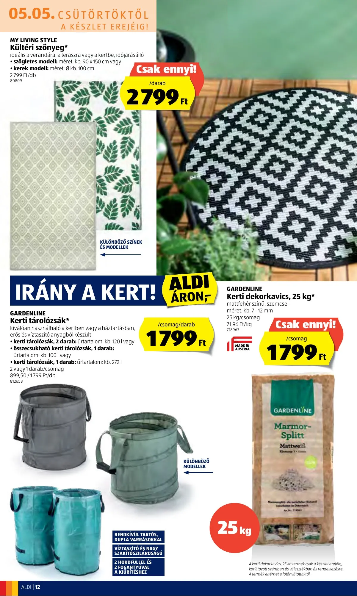 Aldi akciós újság 05.05–05.11 – 12. oldal