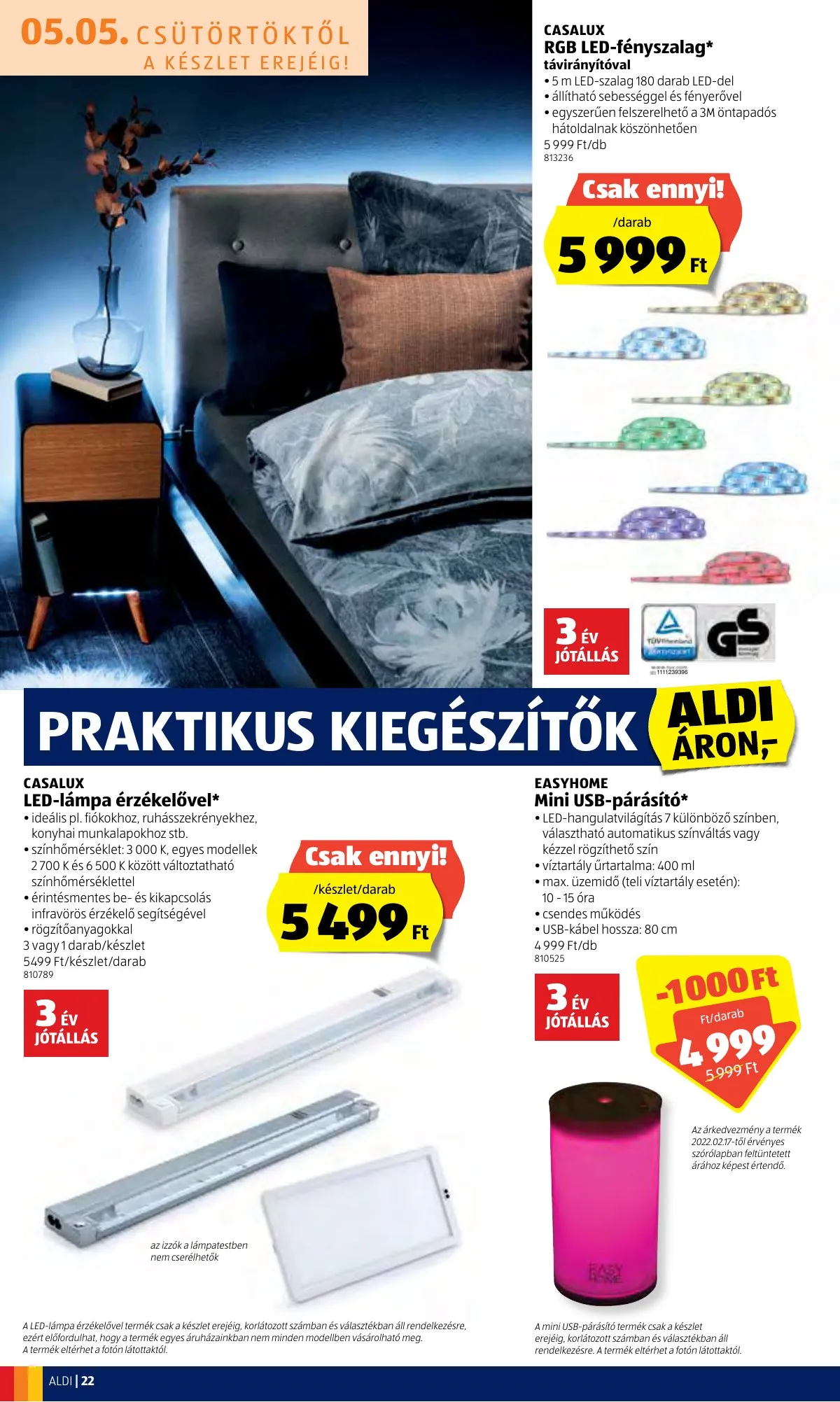 Aldi akciós újság 05.05–05.11 – 22. oldal