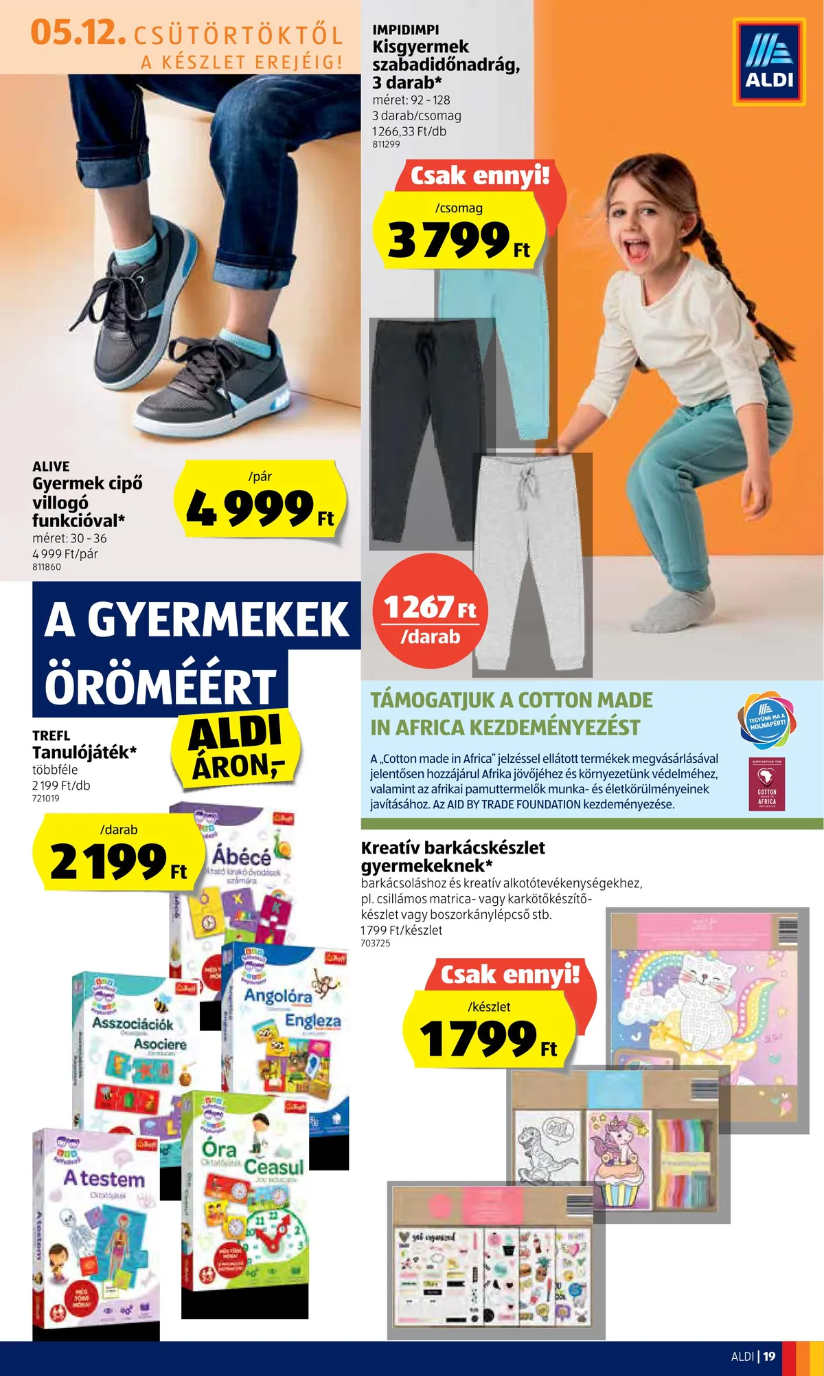 Aldi akciós újság 05.12–05.18 – 19. oldal