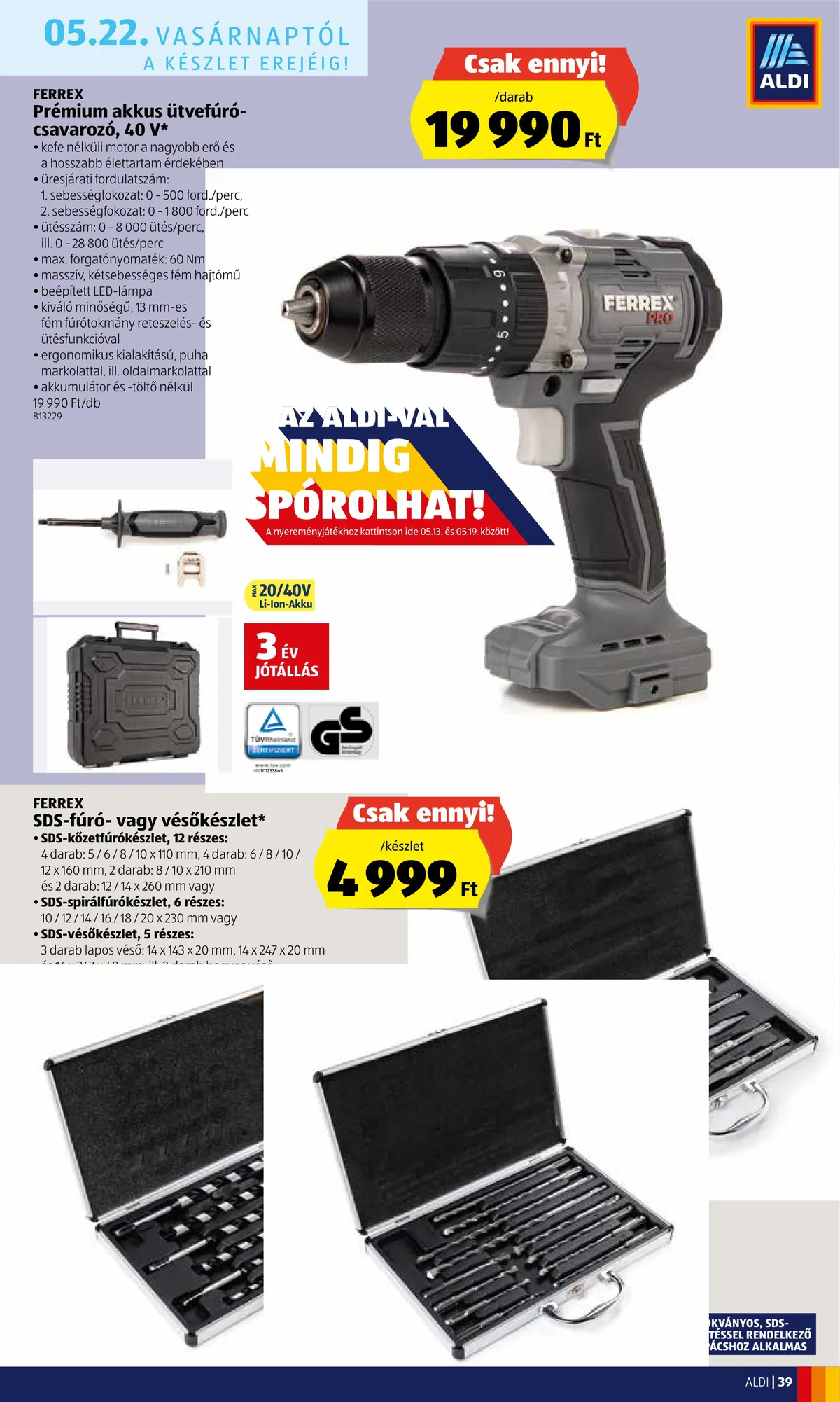 Aldi akciós újság 05.19–05.25 – 39. oldal