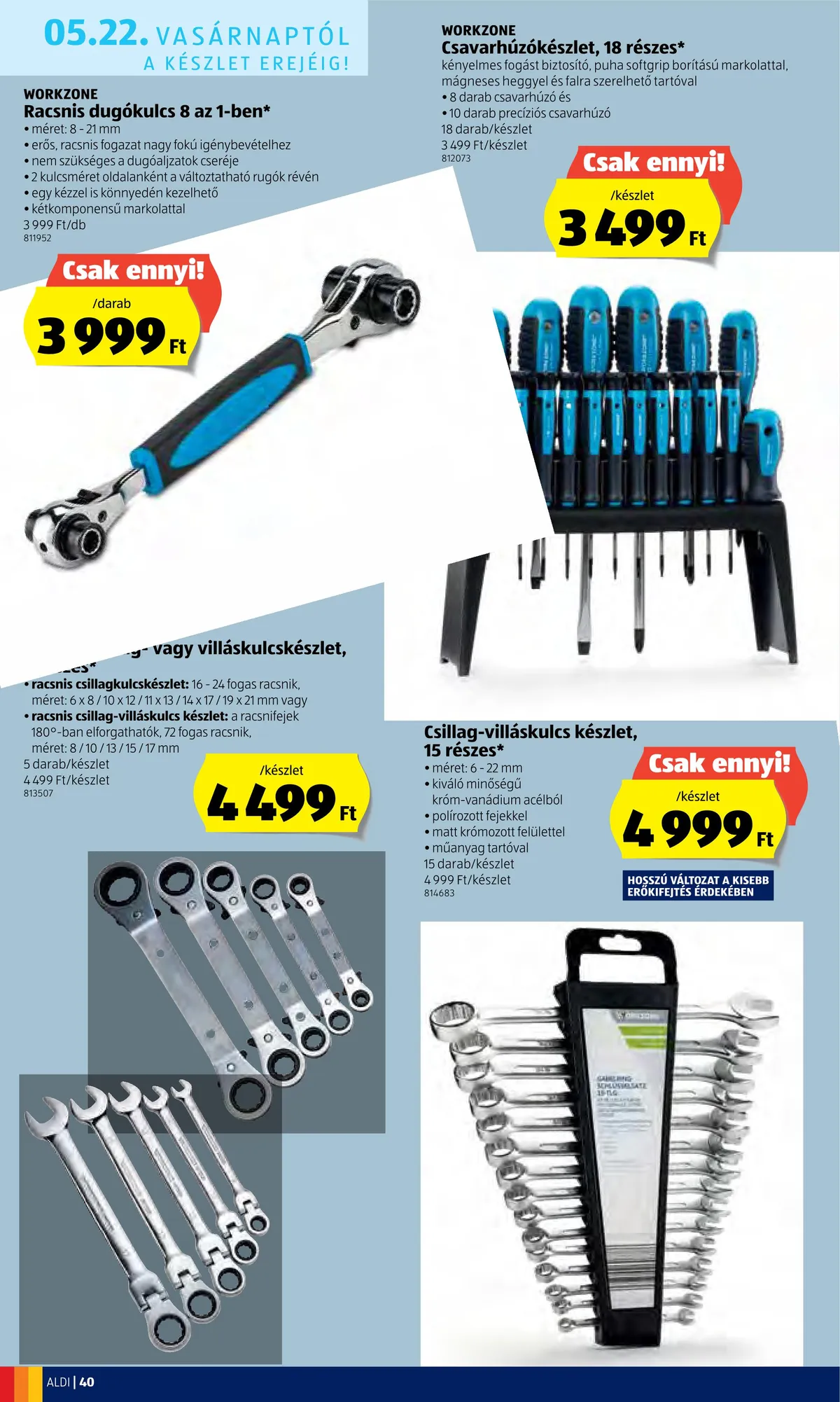 Aldi akciós újság 05.19–05.25 – 40. oldal
