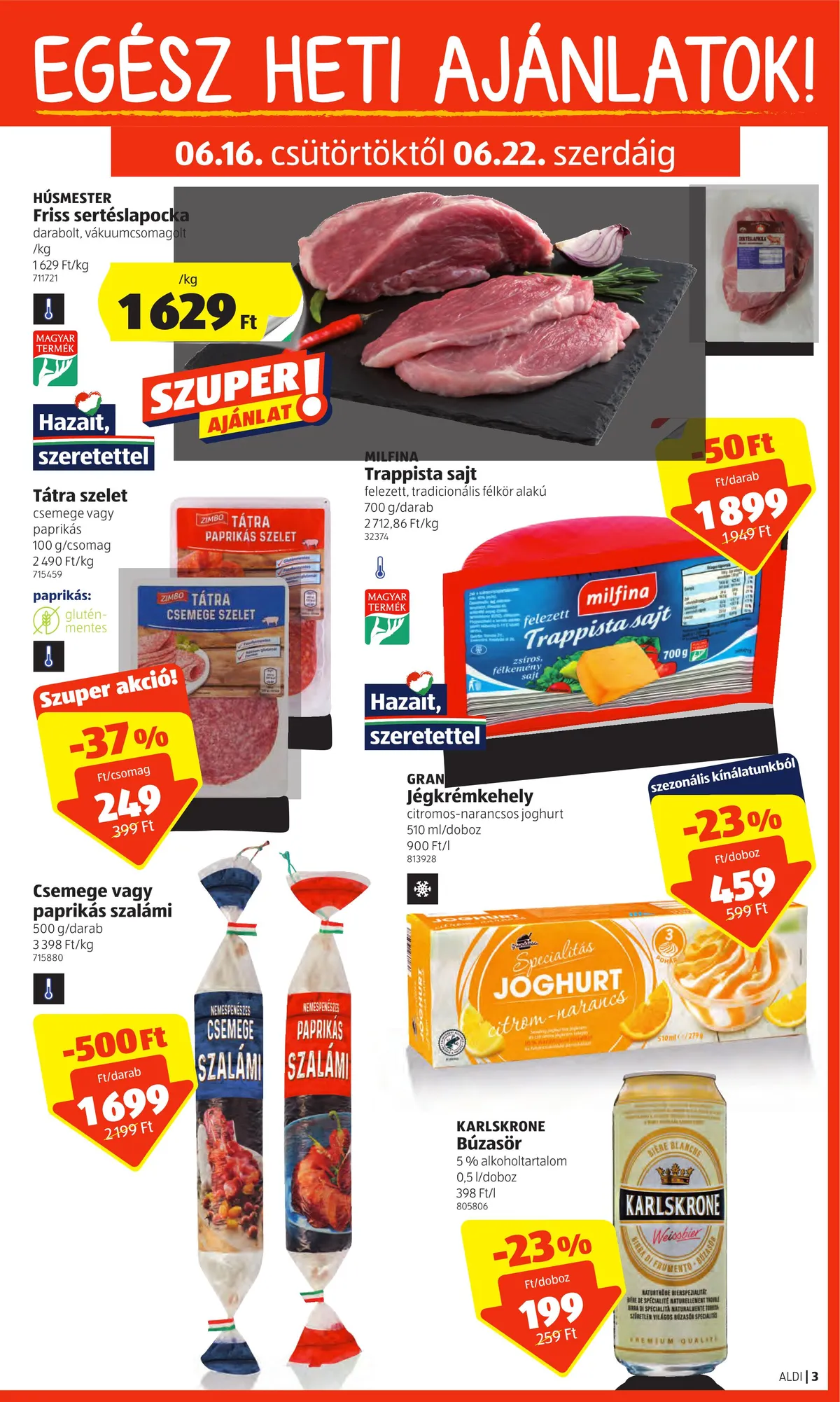 Aldi akciós újság 06.16–06.22 – 3. oldal