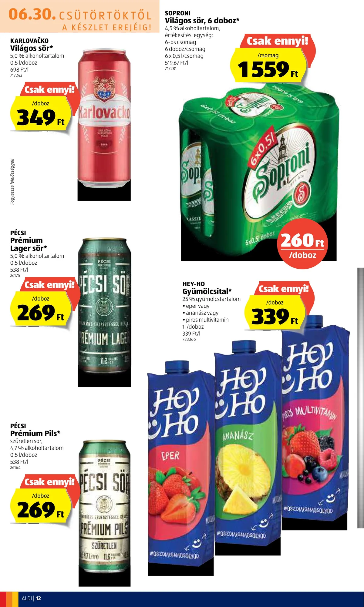 Aldi akciós újság 06.30–07.06 – 12. oldal