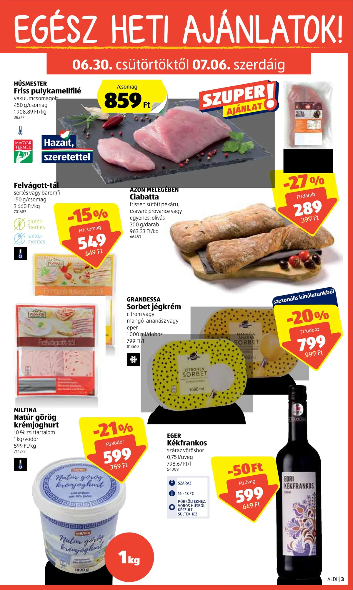 Aldi akciós újság 06.30–07.06 – 3. oldal