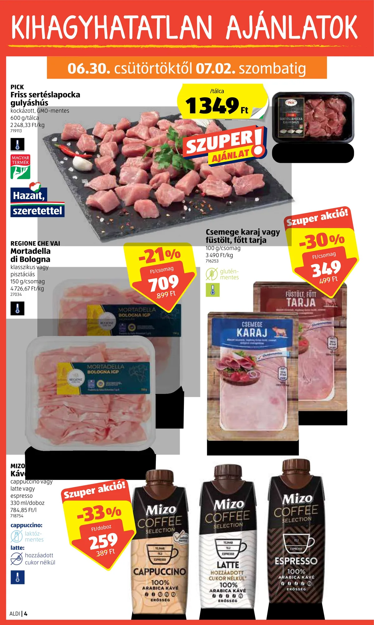Aldi akciós újság 06.30–07.06 – 4. oldal