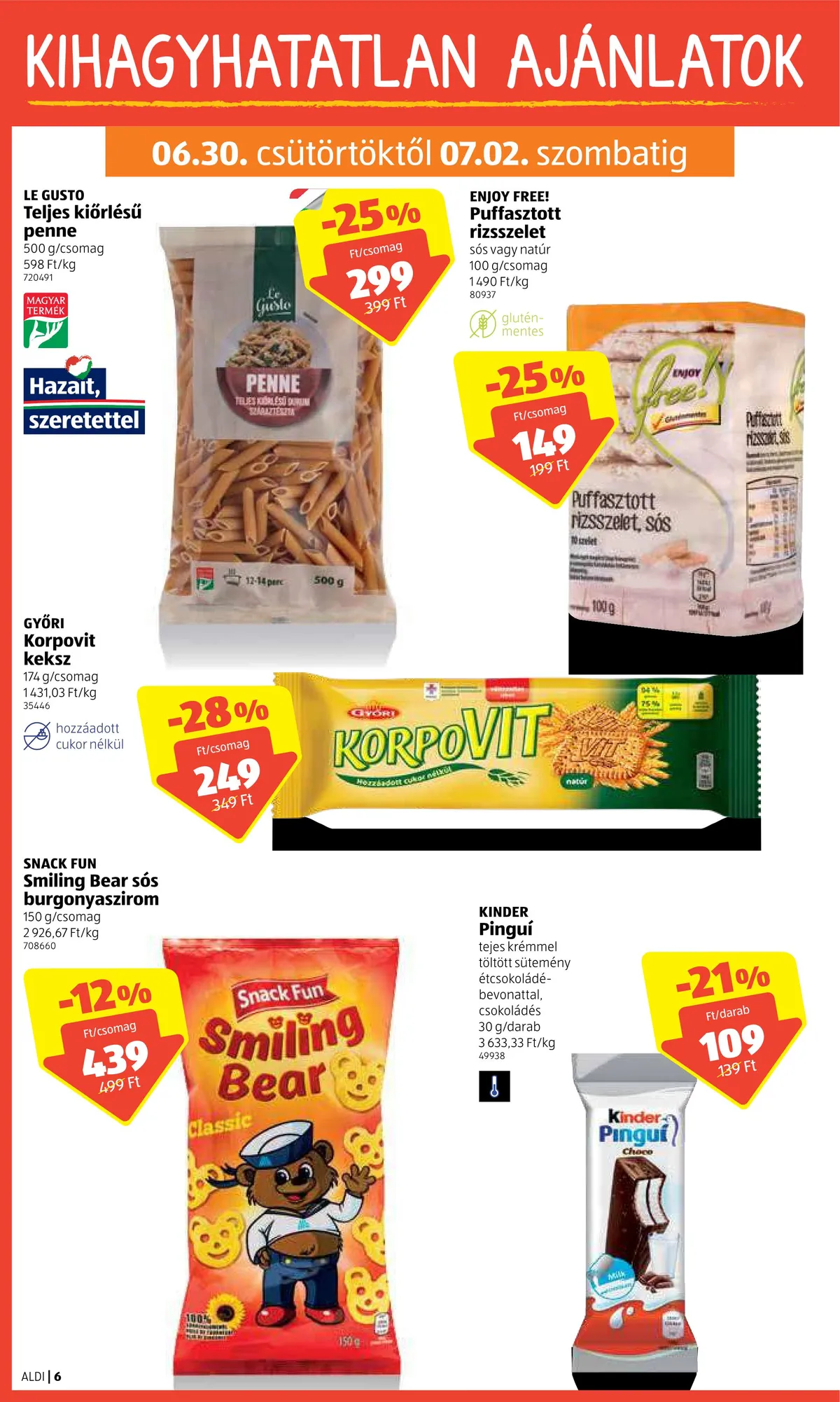 Aldi akciós újság 06.30–07.06 – 6. oldal