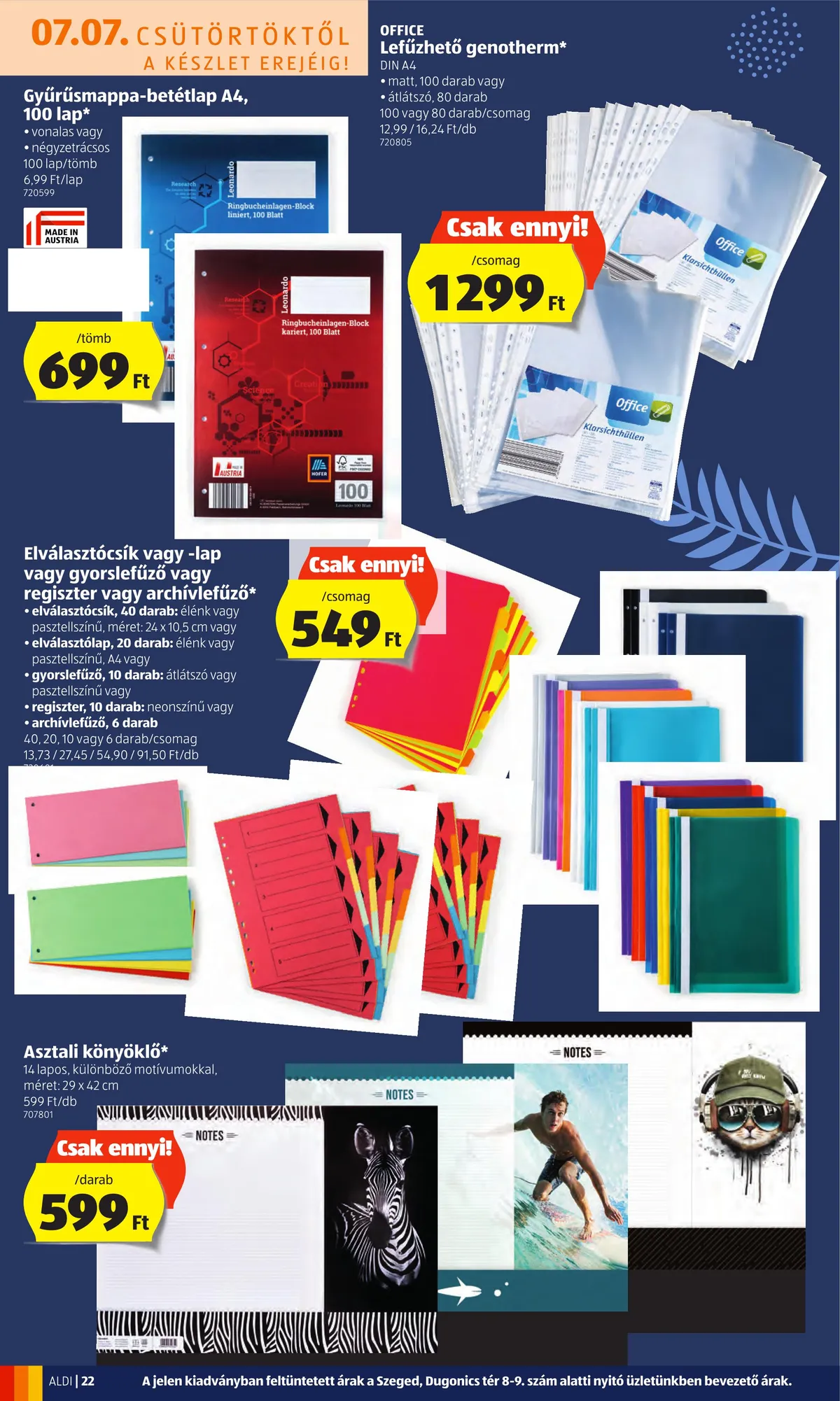 Aldi akciós újság 07.07–07.13 – 22. oldal
