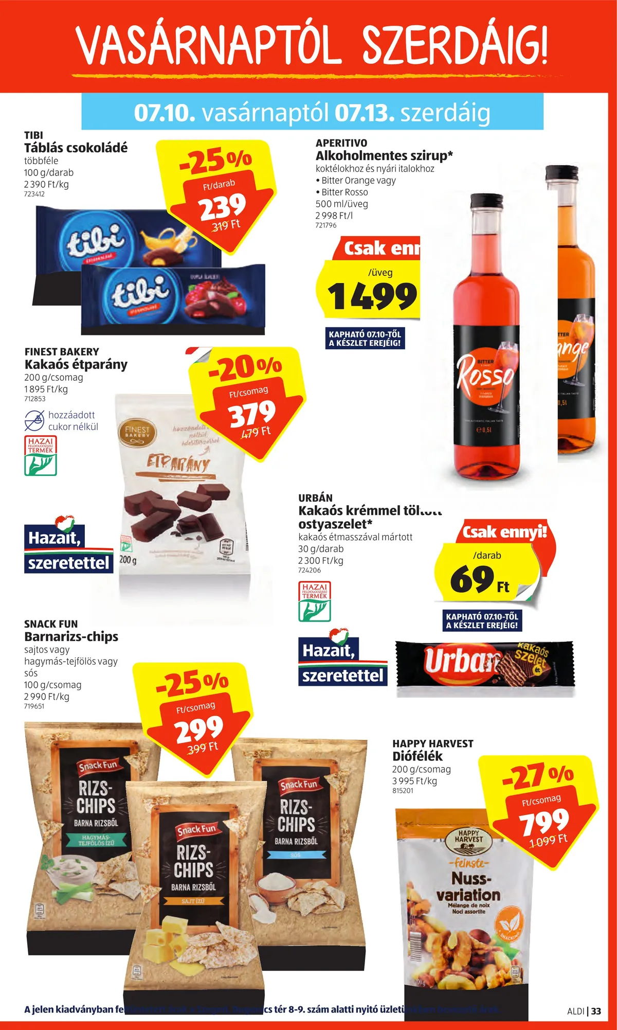 Aldi akciós újság 07.07–07.13 – 33. oldal