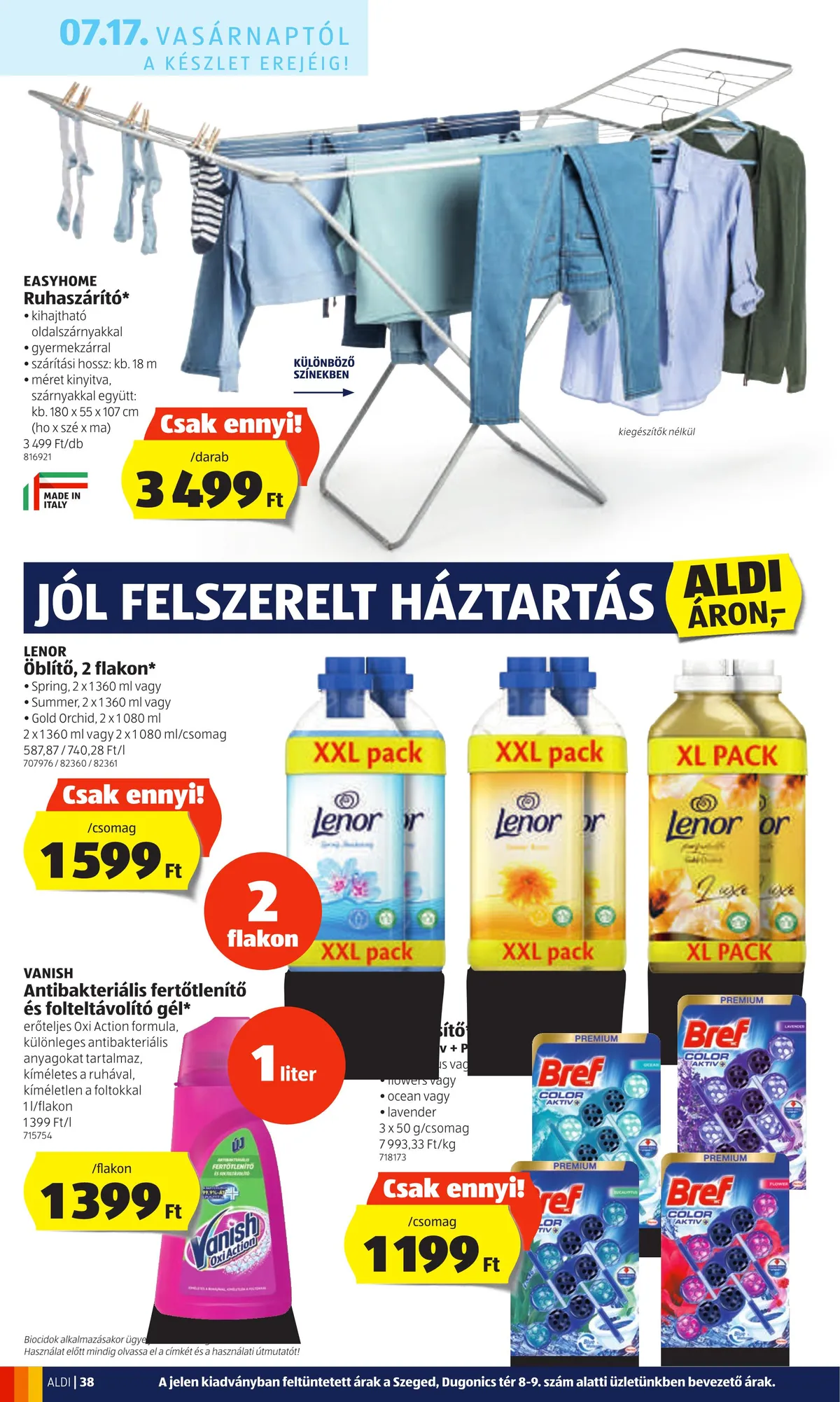 Aldi akciós újság 07.14–07.20 – 38. oldal