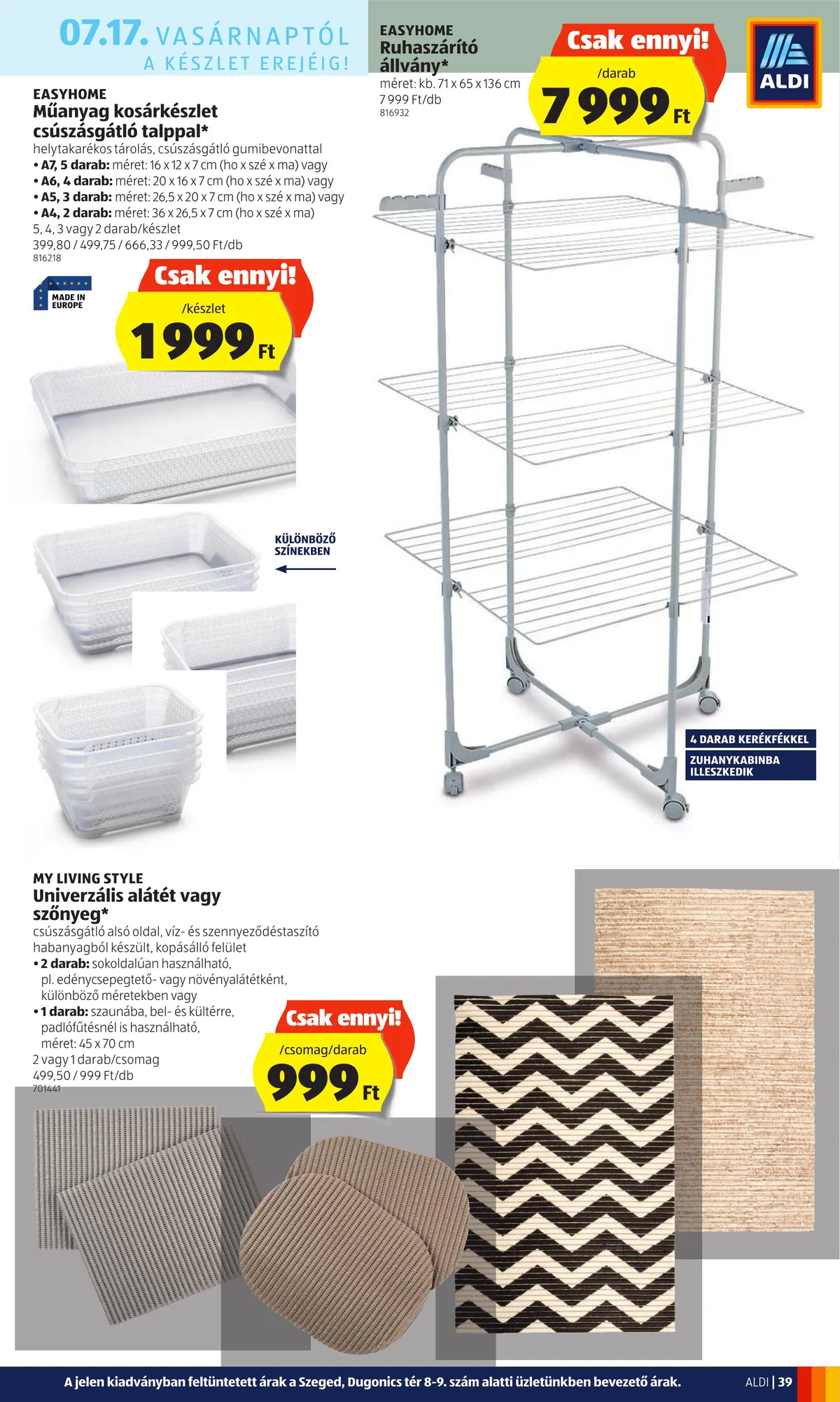 Aldi akciós újság 07.14–07.20 – 39. oldal