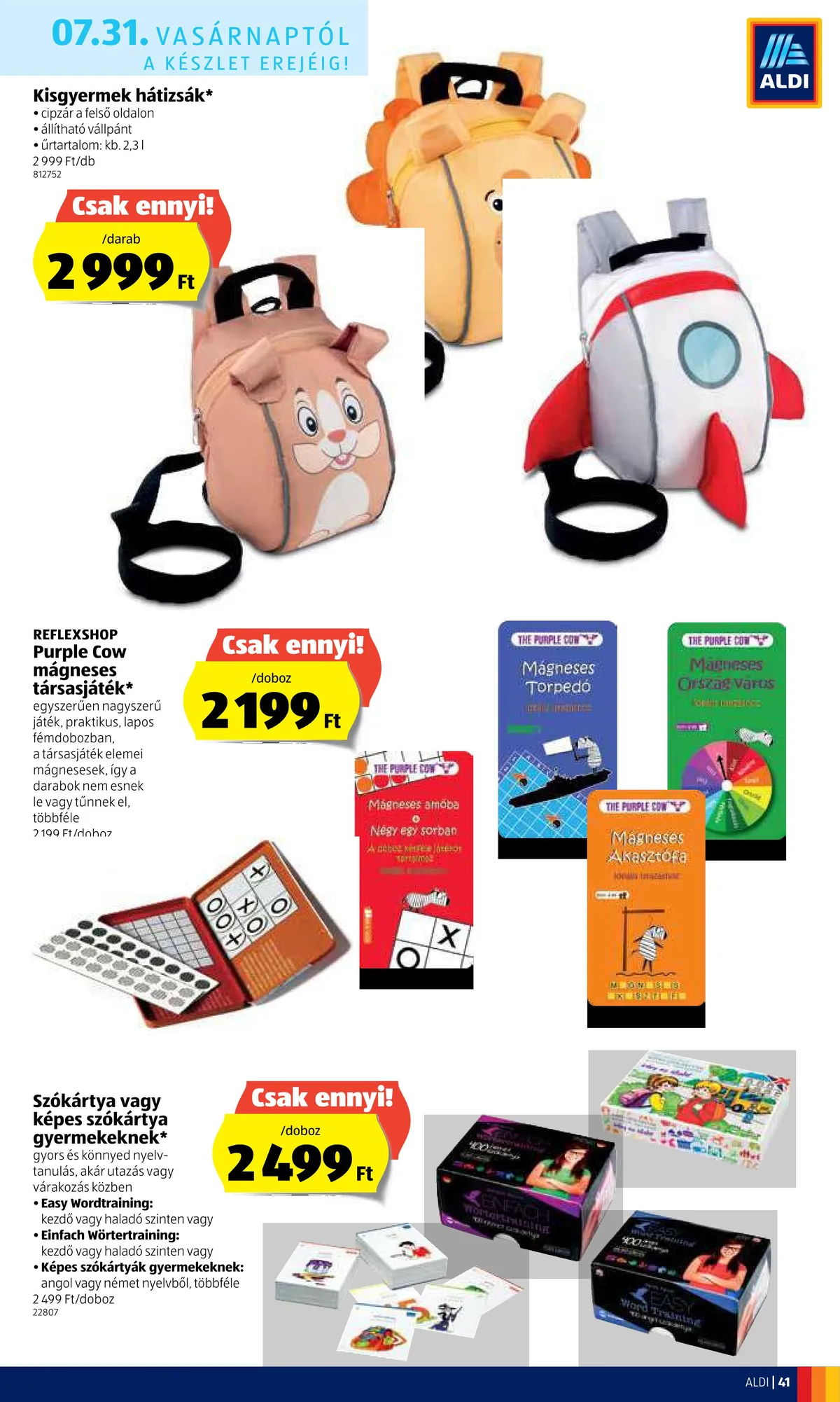 Aldi akciós újság 07.28–08.03 – 41. oldal