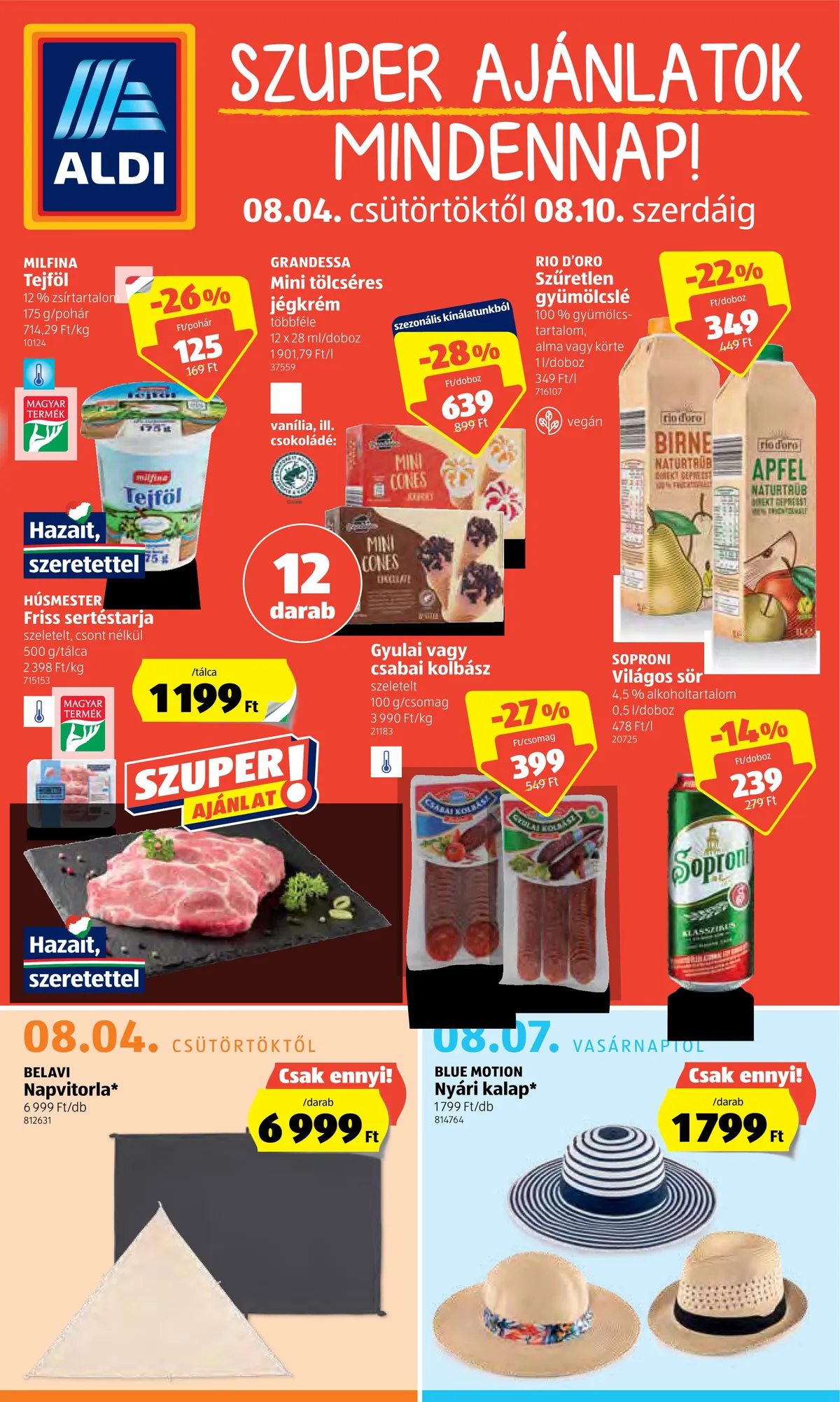 Aldi akciós újság 08.04–08.10