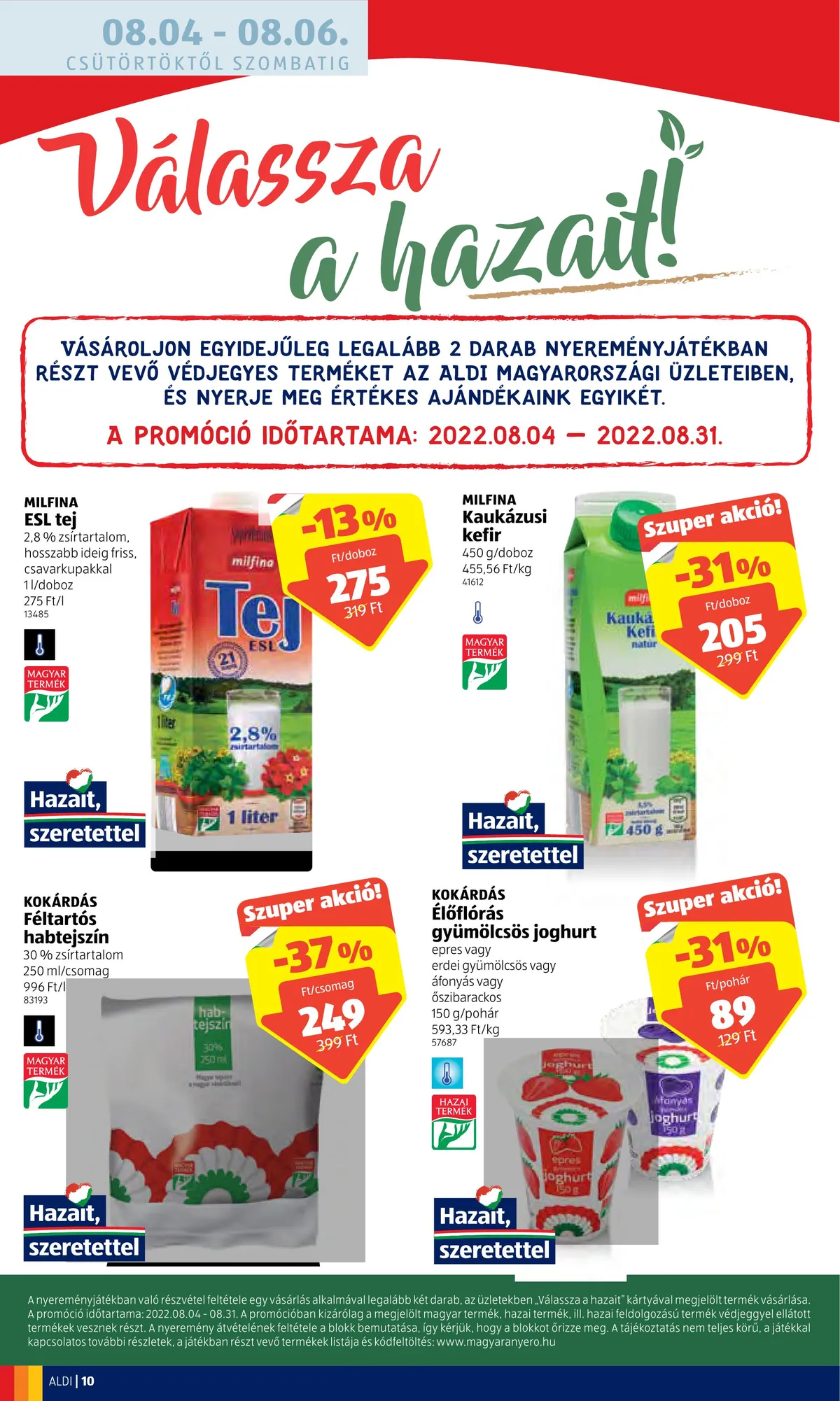 Aldi akciós újság 08.04–08.10 – 10. oldal