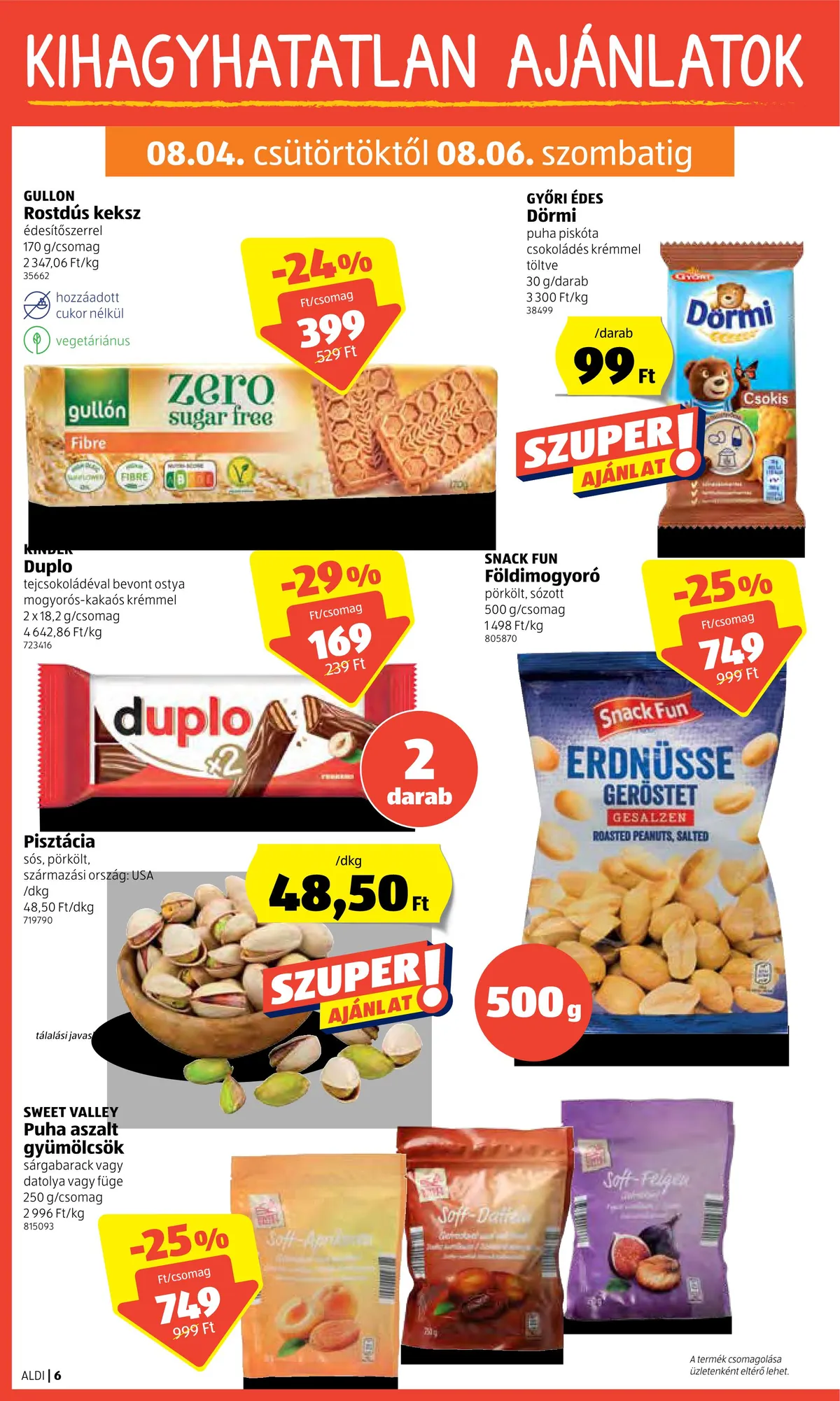 Aldi akciós újság 08.04–08.10 – 6. oldal