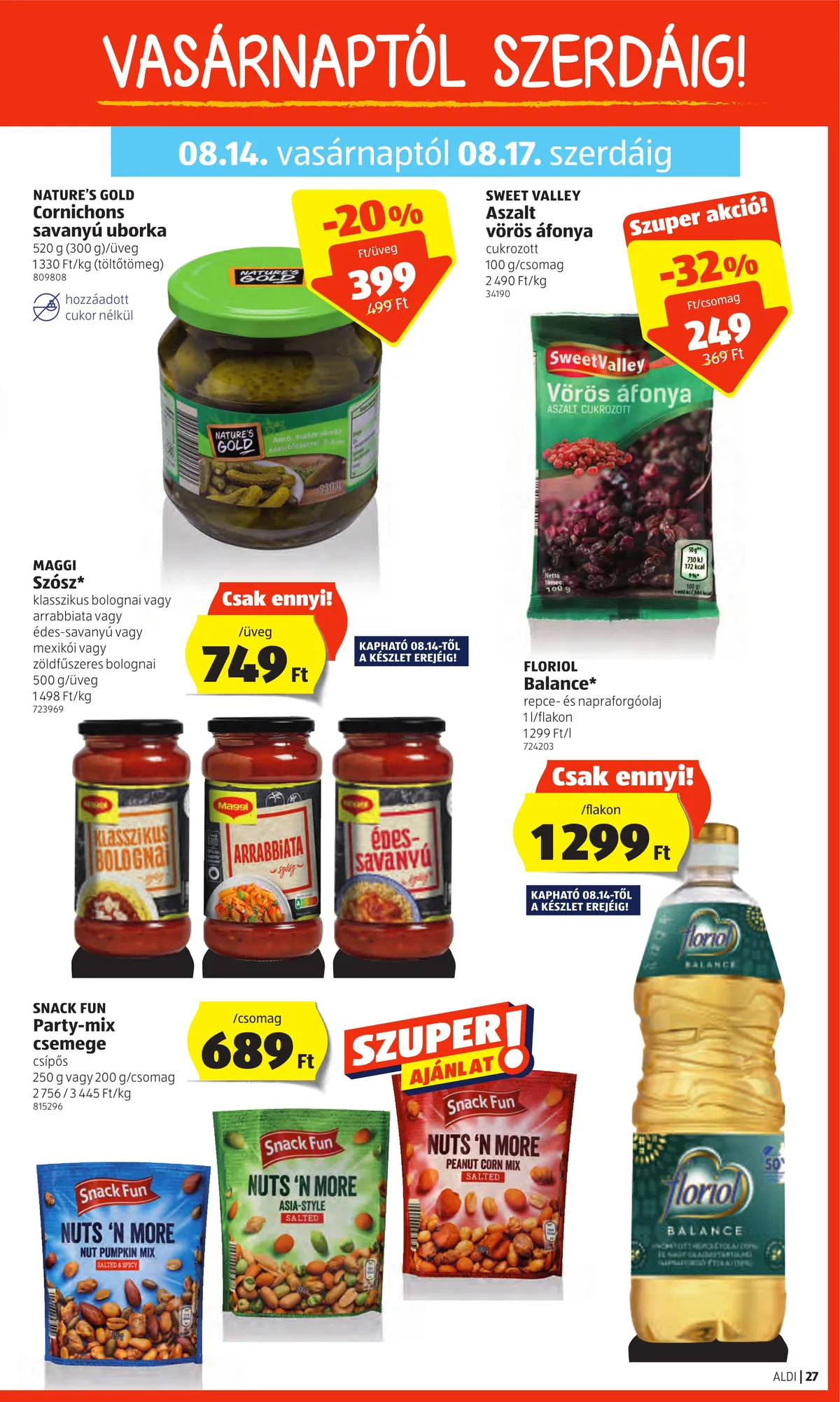 Aldi akciós újság 08.11–08.17 – 27. oldal