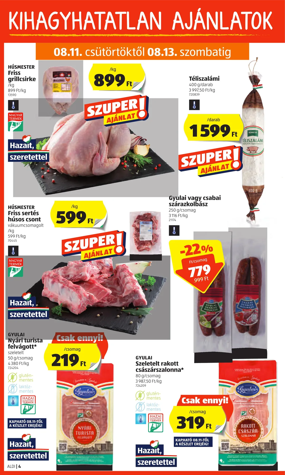 Aldi akciós újság 08.11–08.17 – 4. oldal