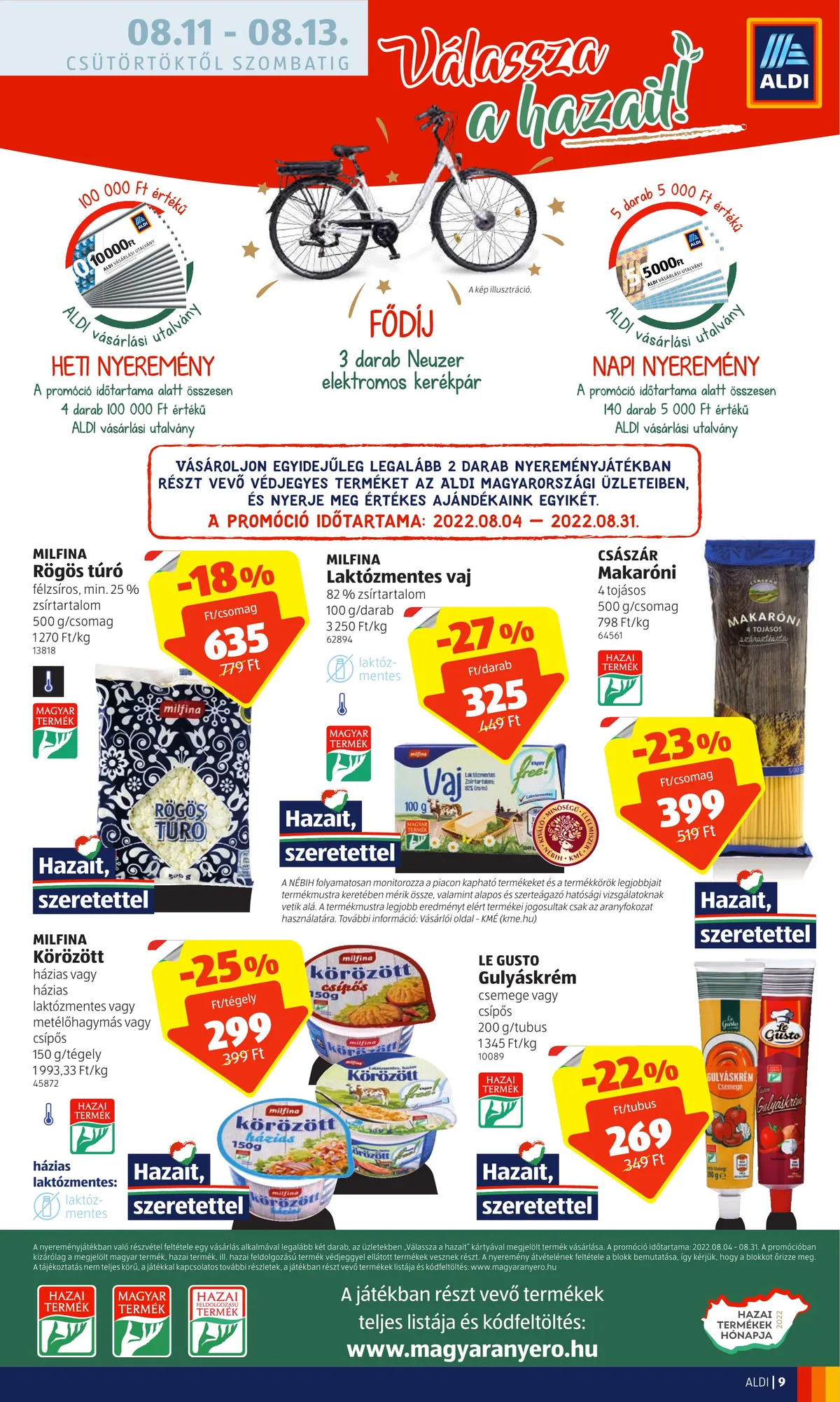 Aldi akciós újság 08.11–08.17 – 9. oldal