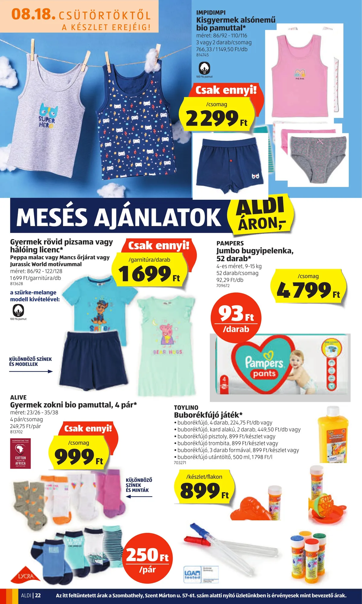 Aldi akciós újság 08.18–08.24 – 22. oldal