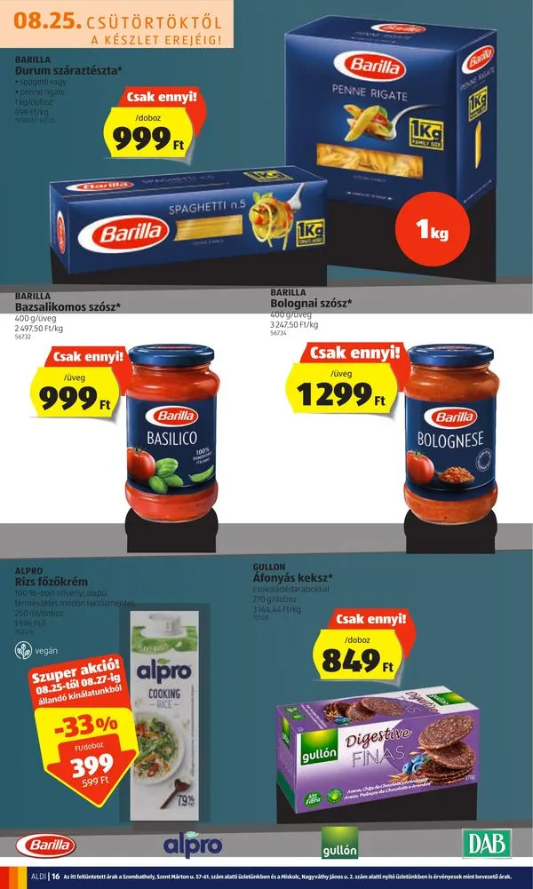 Aldi akciós újság 08.25–08.31 – 16. oldal