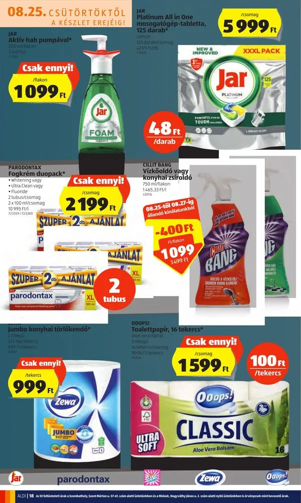 Aldi akciós újság 08.25–08.31 – 18. oldal