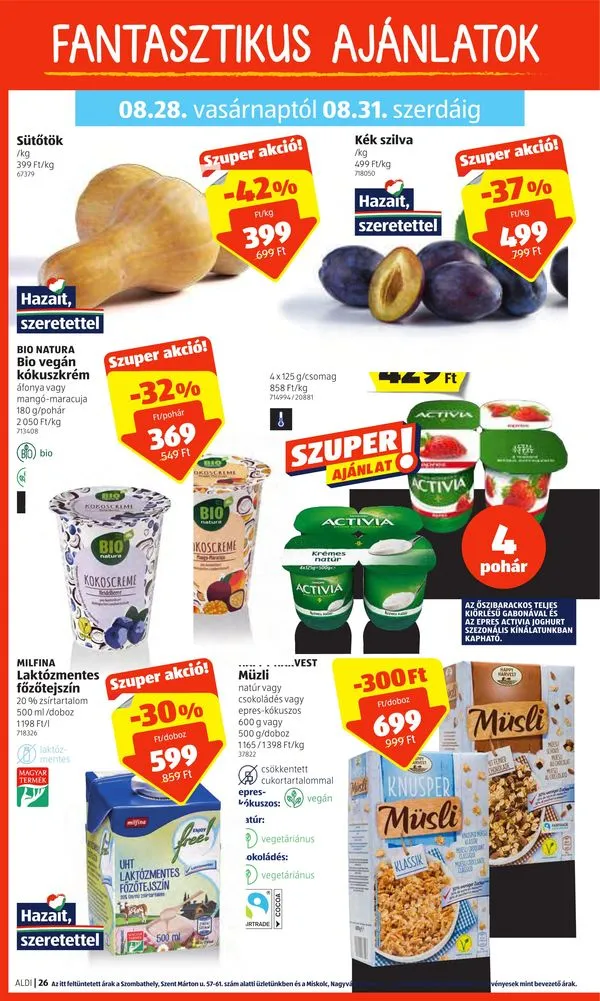Aldi akciós újság 08.25–08.31 – 26. oldal