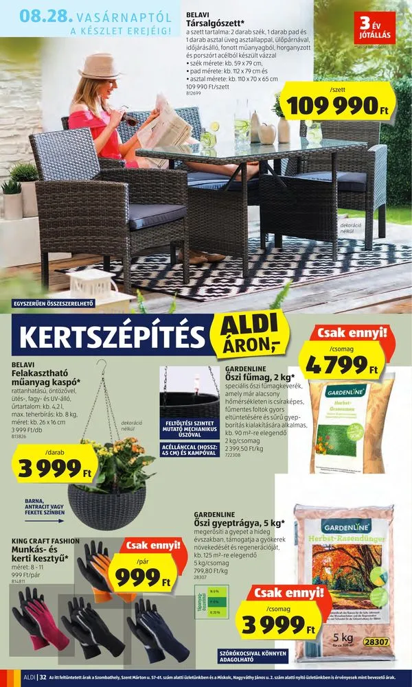 Aldi akciós újság 08.25–08.31 – 32. oldal