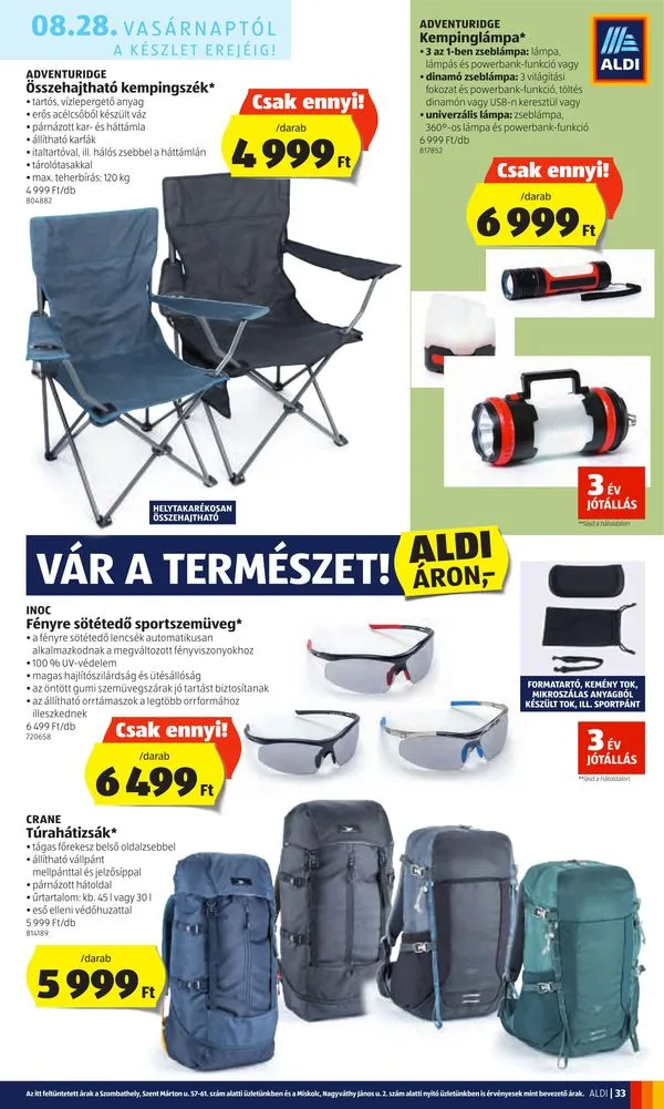 Aldi akciós újság 08.25–08.31 – 33. oldal