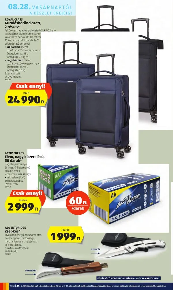 Aldi akciós újság 08.25–08.31 – 34. oldal