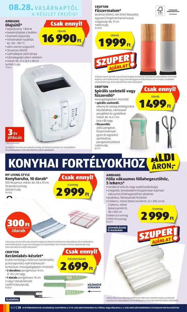 Aldi akciós újság 08.25–08.31 – 38. oldal
