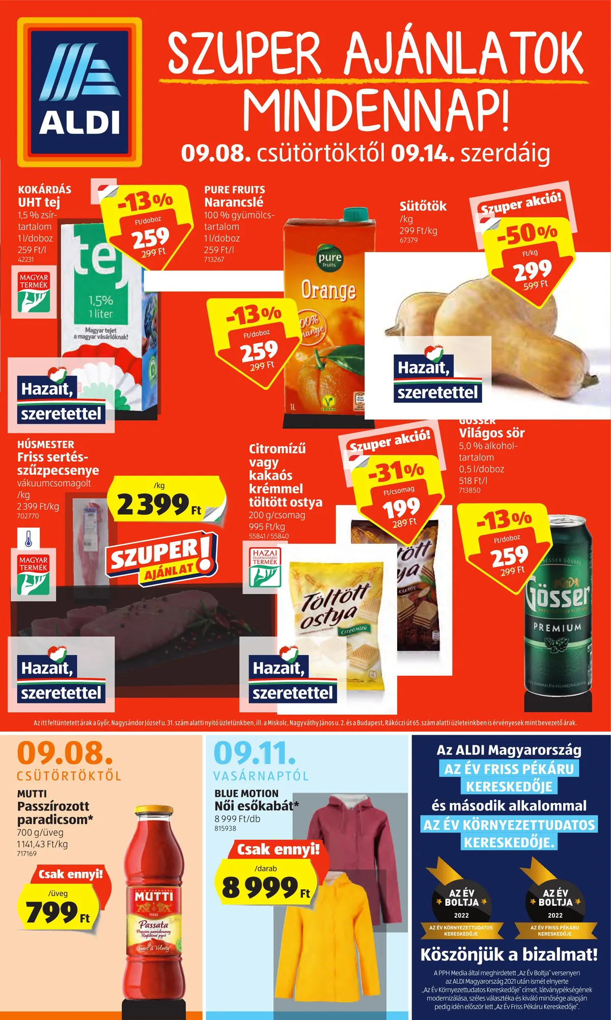 Aldi akciós újság 09.08–09.14