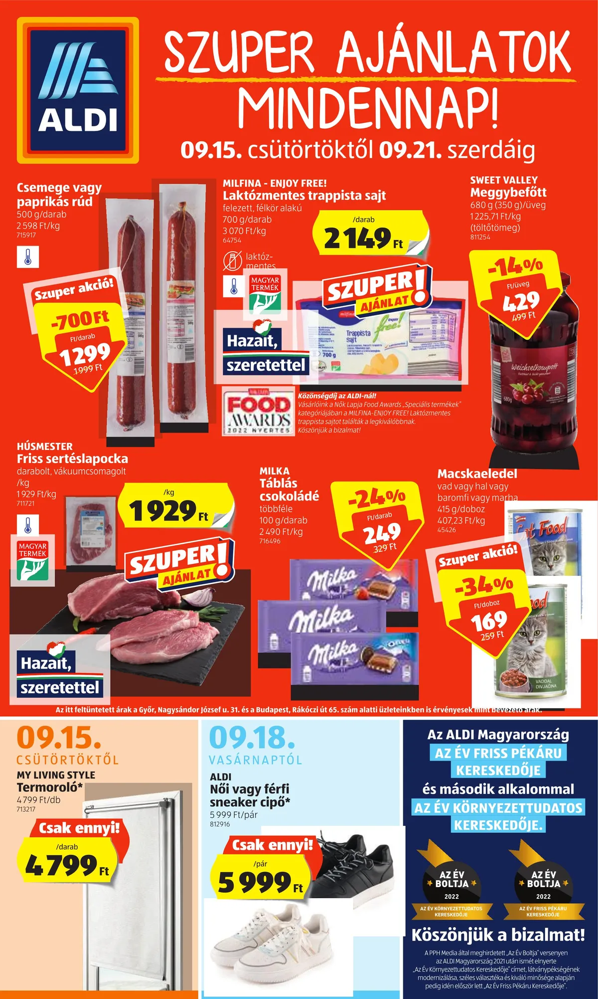 Aldi akciós újság 09.15–09.21