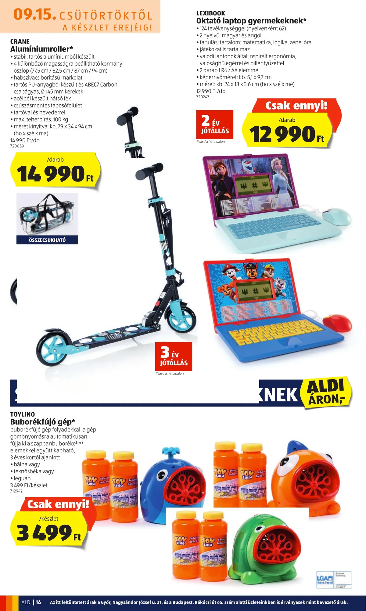 Aldi akciós újság 09.15–09.21 – 14. oldal
